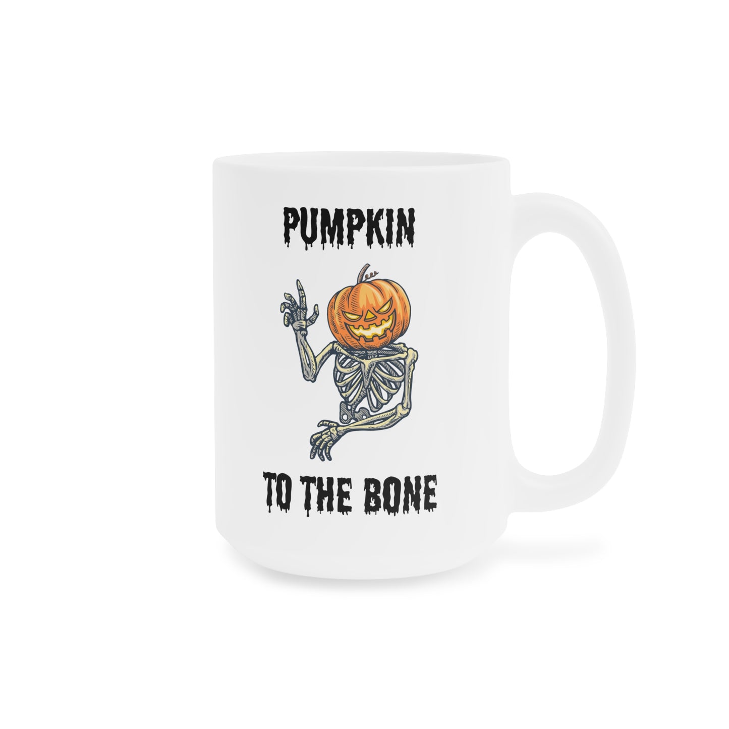 Pumpkin to the bone (1) - White Halloween Mug (CAD)