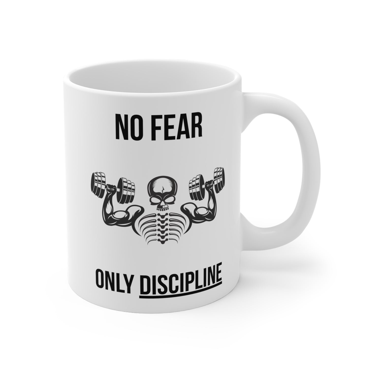 No fear, only discipline - White Halloween Mug (CAD)