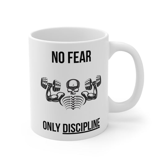 No fear, only discipline - White Halloween Mug (CAD)