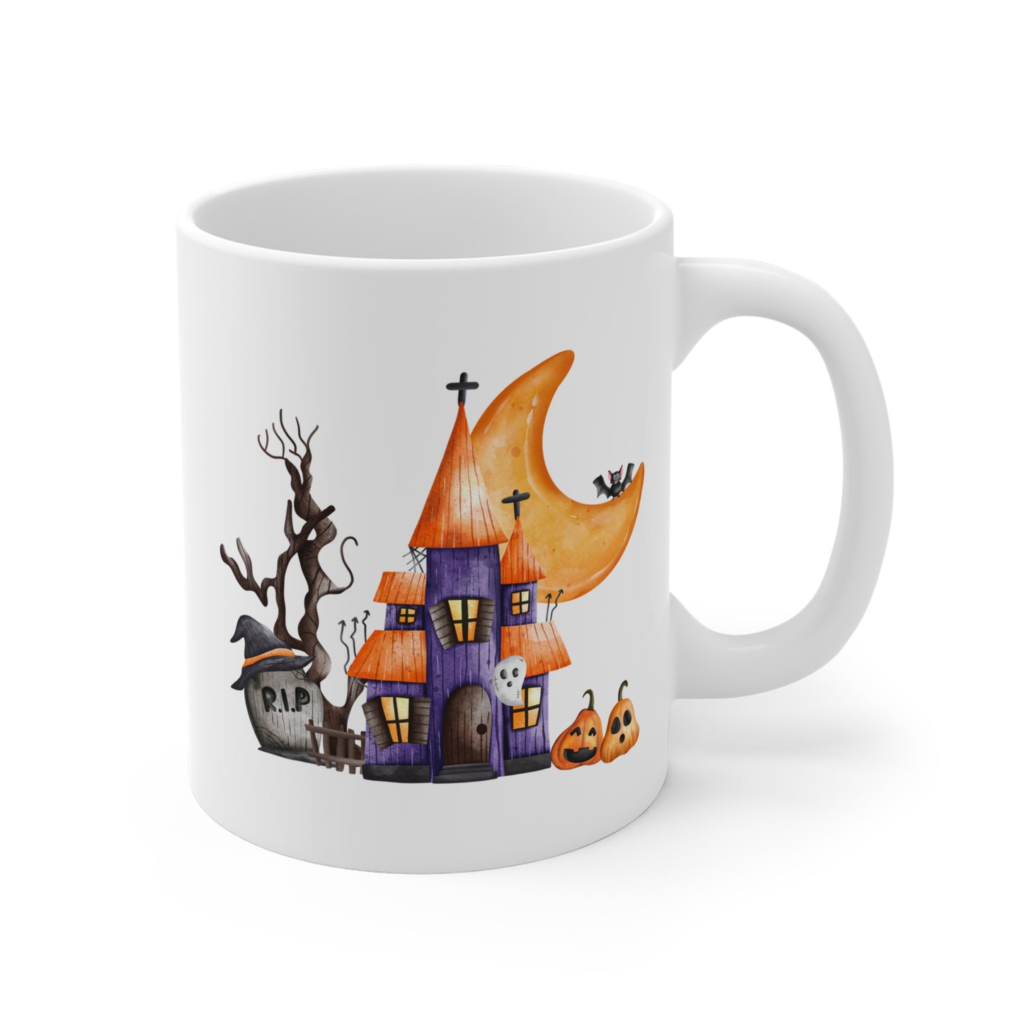 Halloween House (1) - White Halloween Mug (CAD)