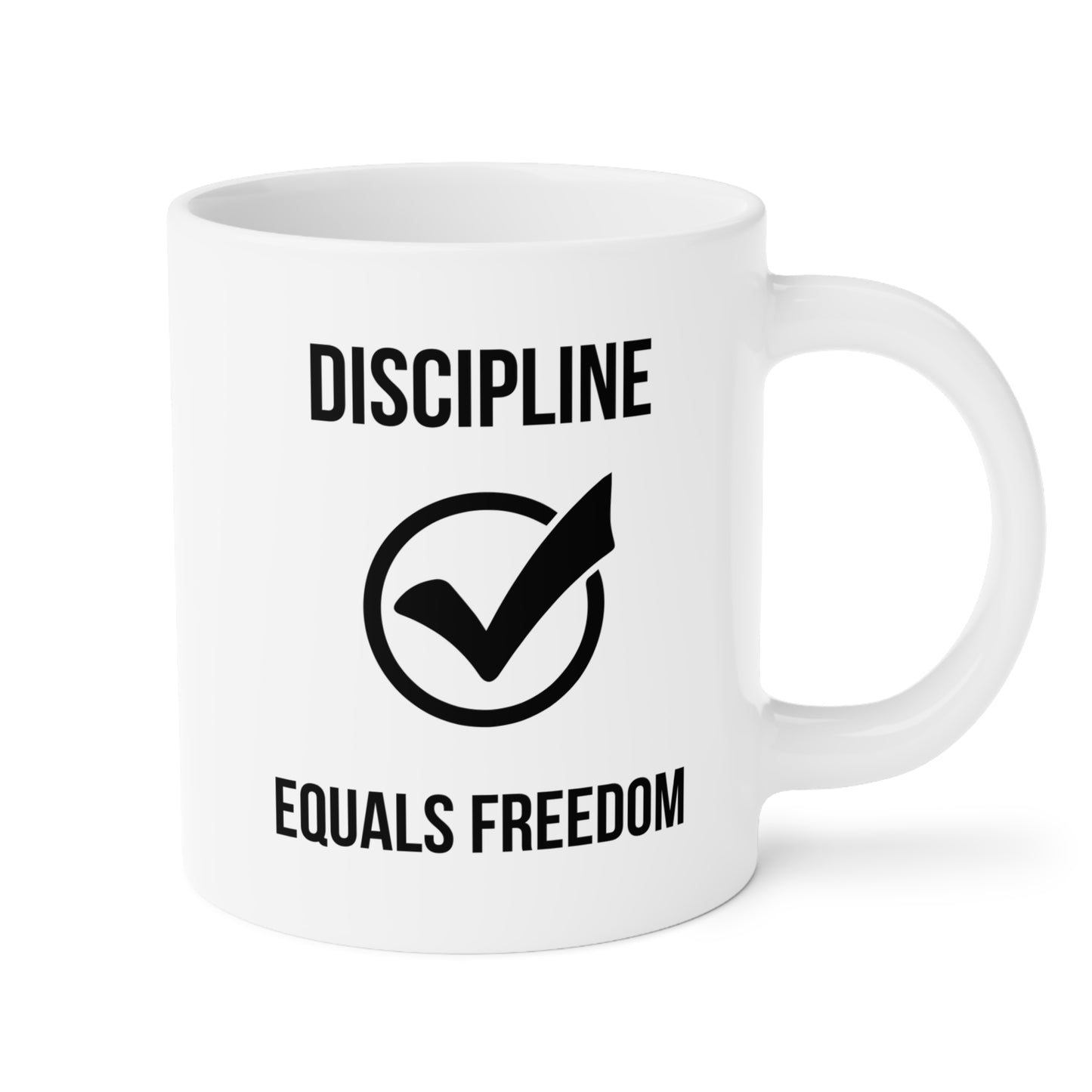 Discipline Equals Freedom (5) - White Motivation Mug (CAD)