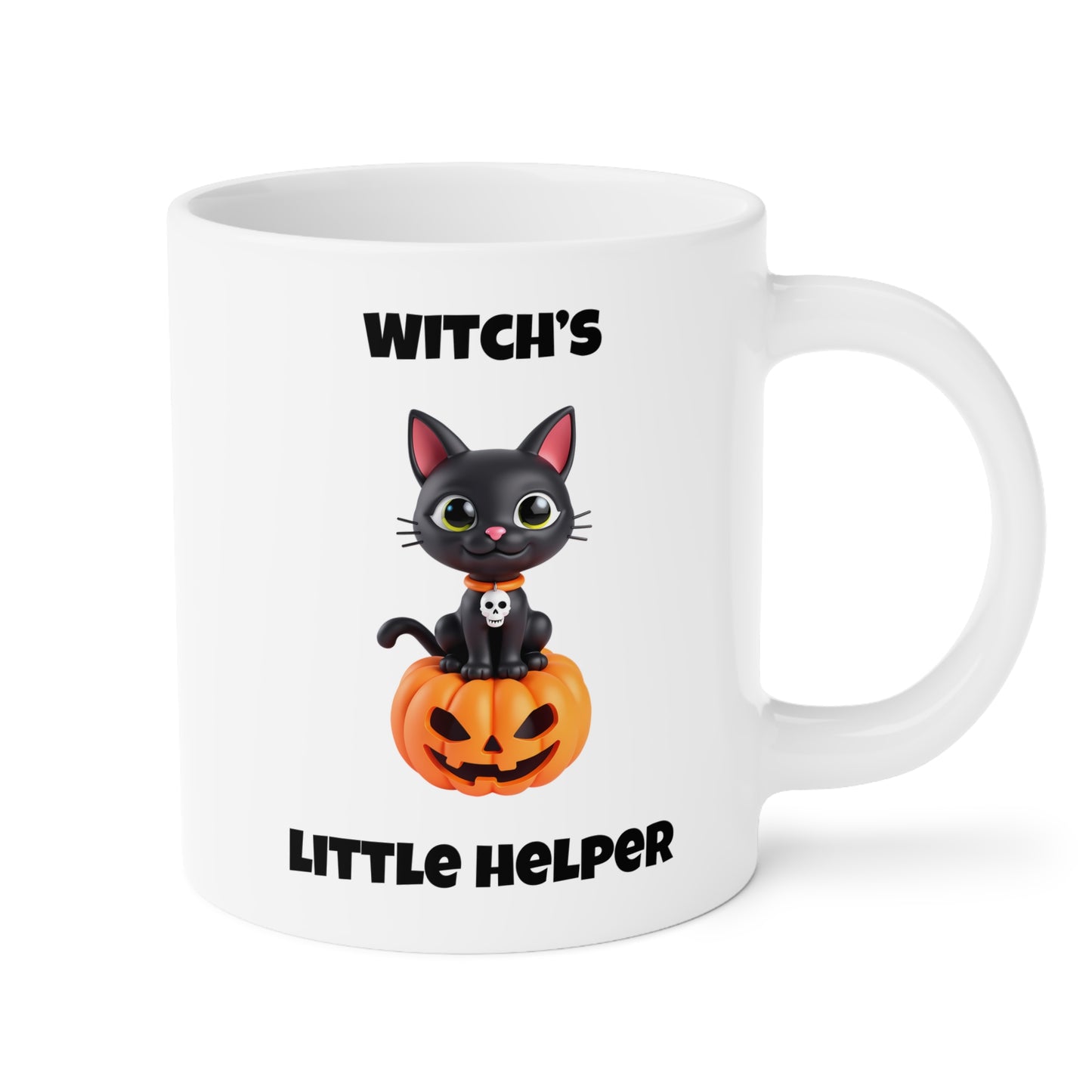 Witch's little helper (1) - White Halloween Mug (CAD)