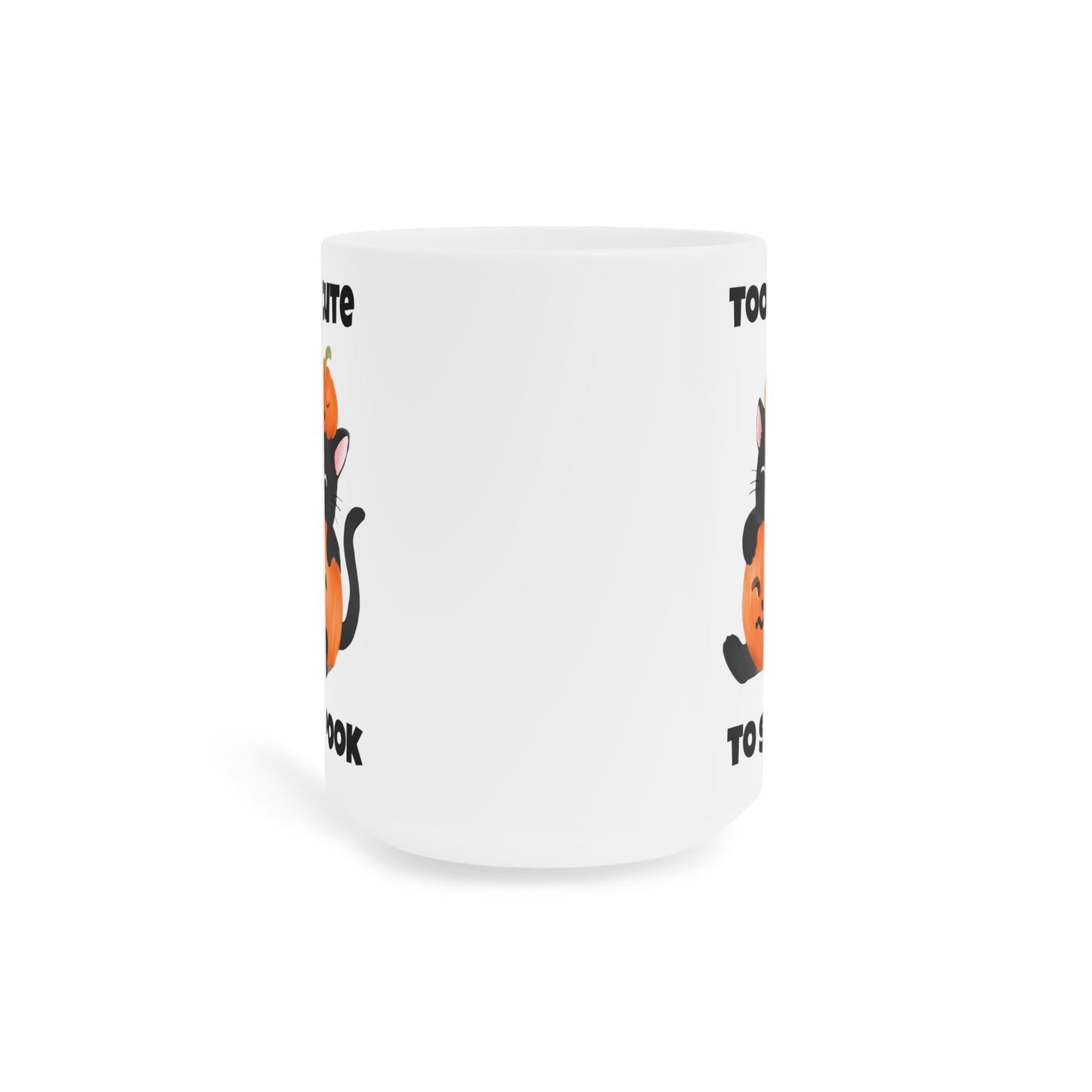 Too cute to spook (1) - White Halloween Mug (CAD)