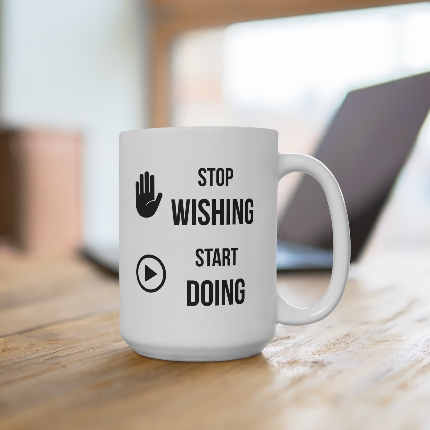 Stop Wishing Start Doing (5) - White Motivation Mug (CAD)