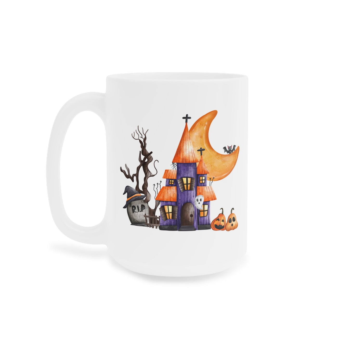 Halloween House (1) - White Halloween Mug (CAD)