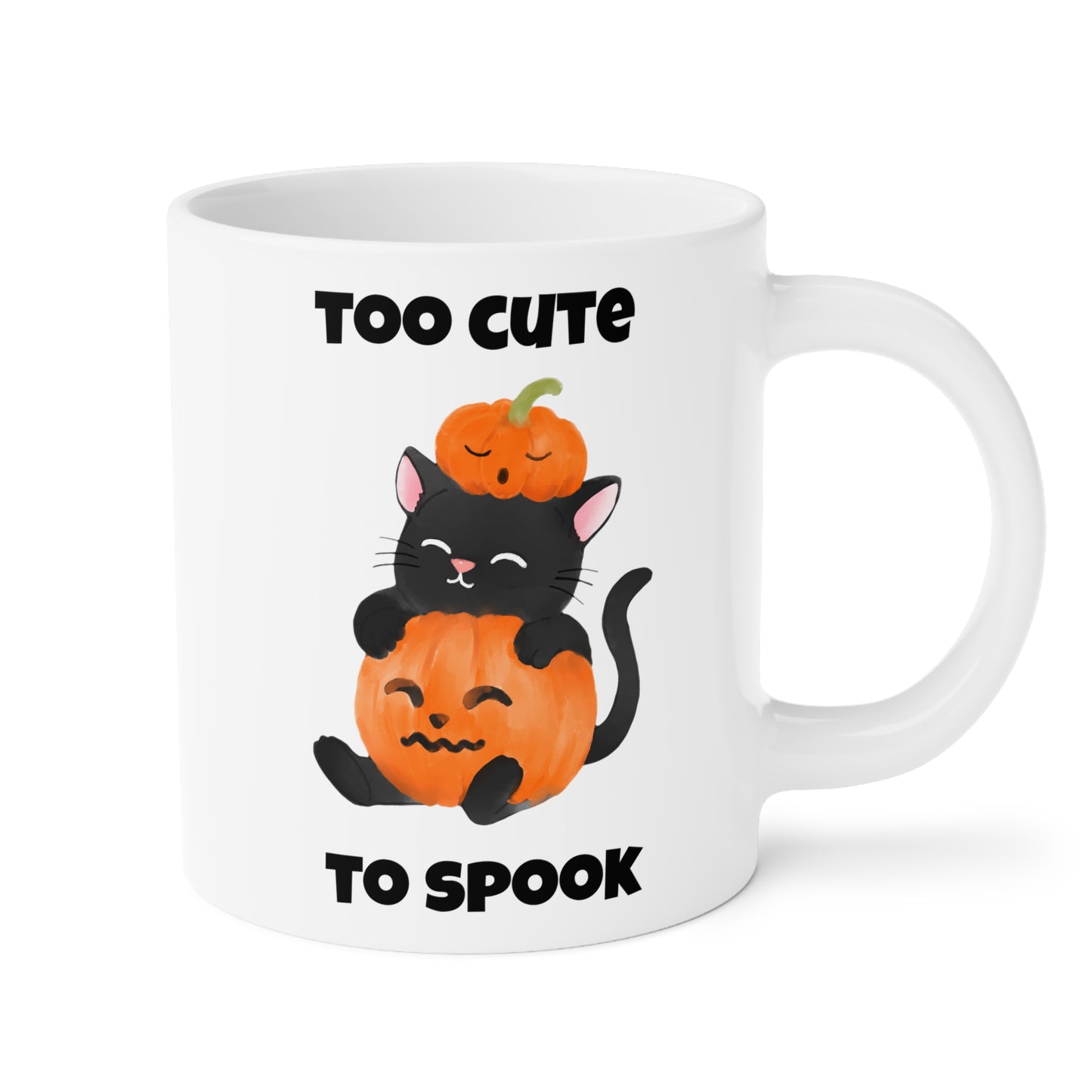 Too cute to spook (1) - White Halloween Mug (CAD)