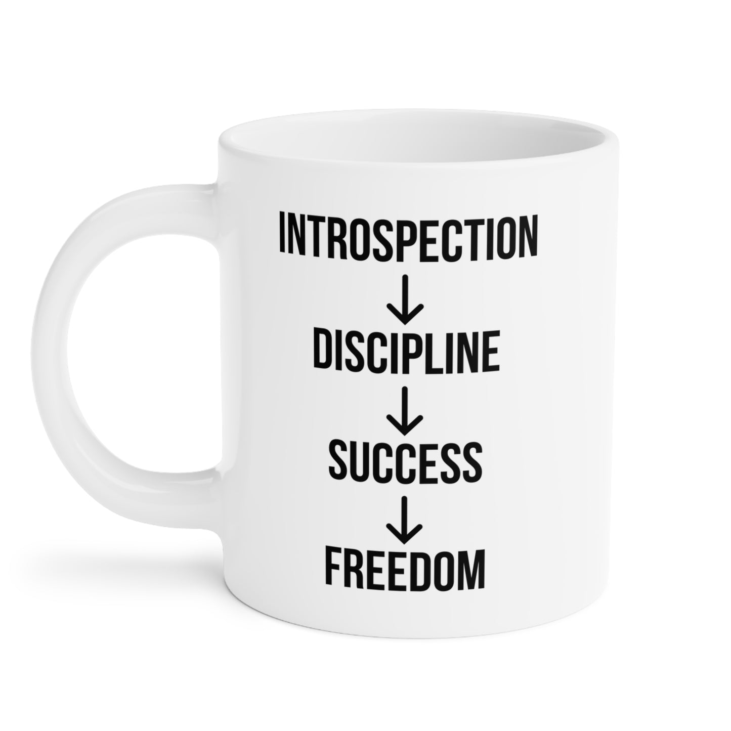 Introspection to Freedom - White Motivation Mug (CAD)