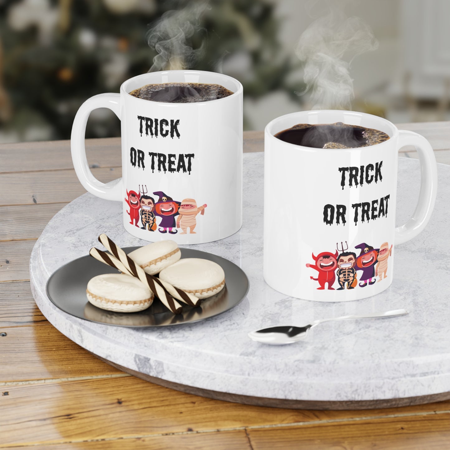 Trick or treat (1) - White Halloween Mug (CAD)