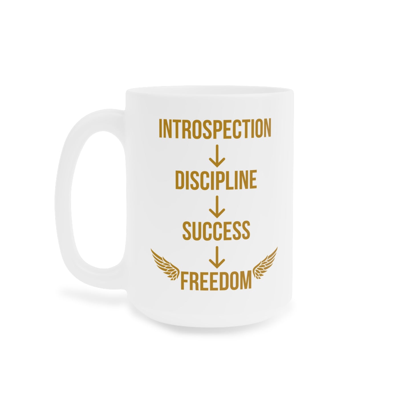 Introspection to Freedom (2) - White Motivation Mug (CAD)