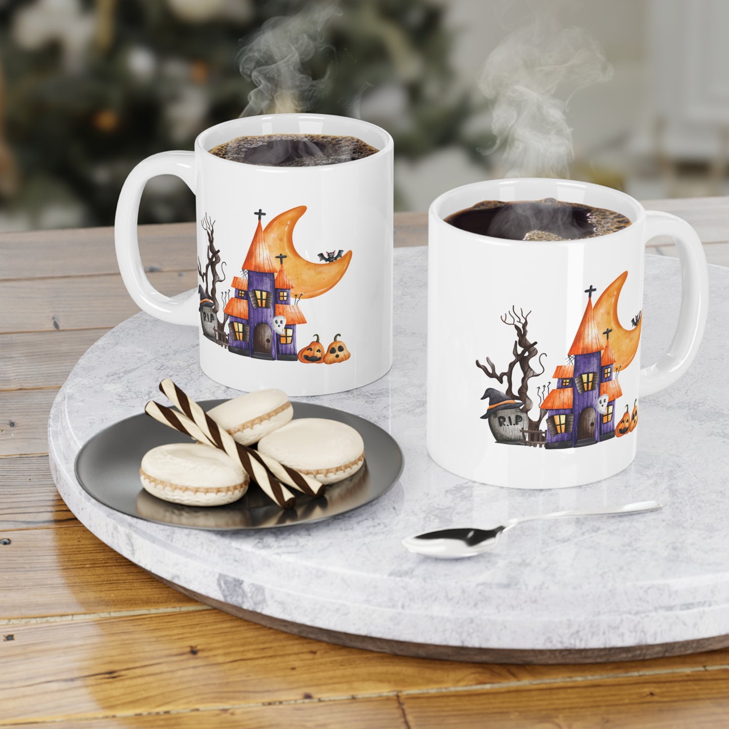 Halloween House (1) - White Halloween Mug (CAD)