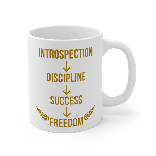 Introspection to Freedom (2) - White Motivation Mug (CAD)