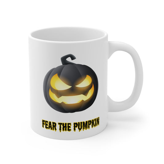 Fear de pumpkin (1) - White Halloween Mug (CAD)