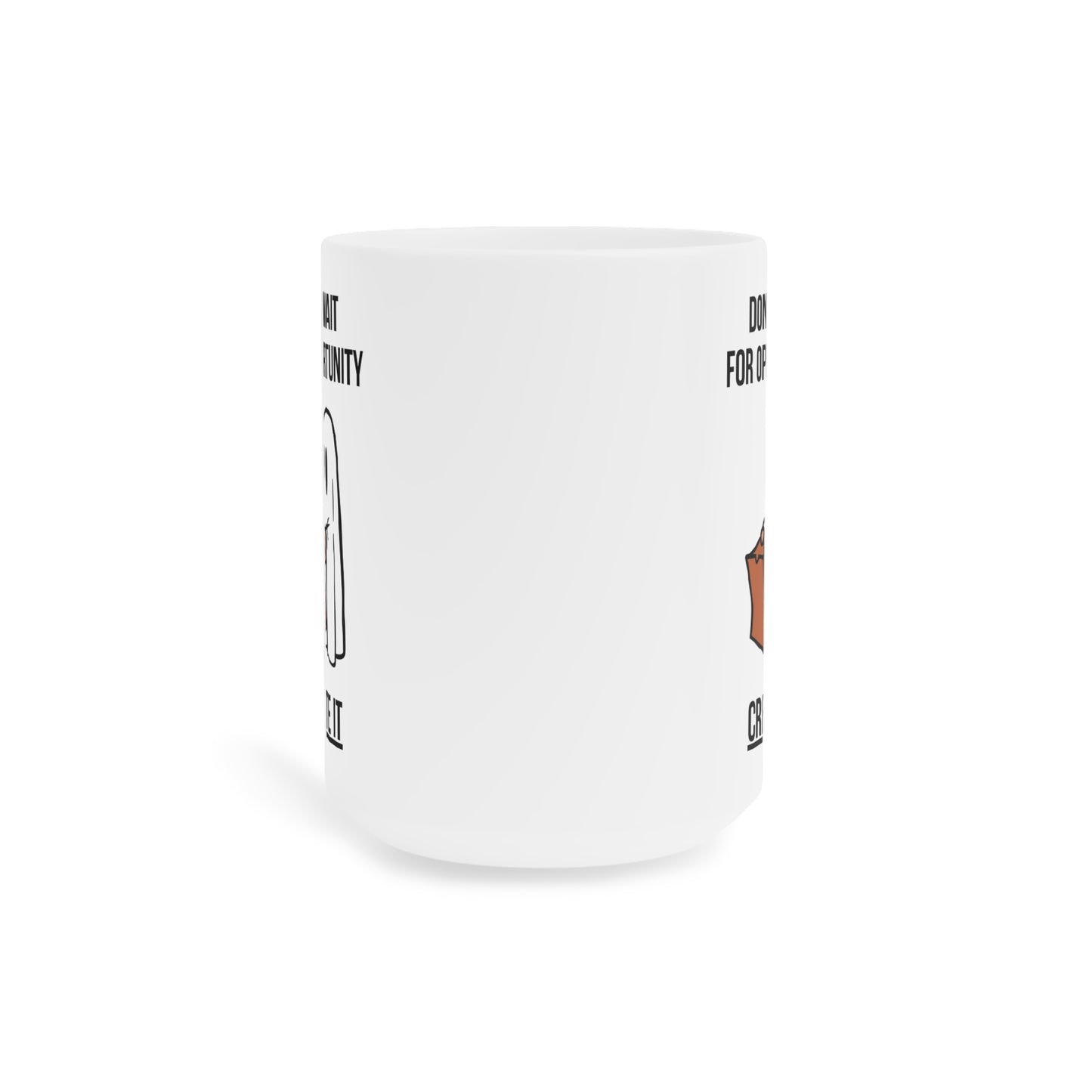 Create your opportunity - White Halloween Mug (CAD)