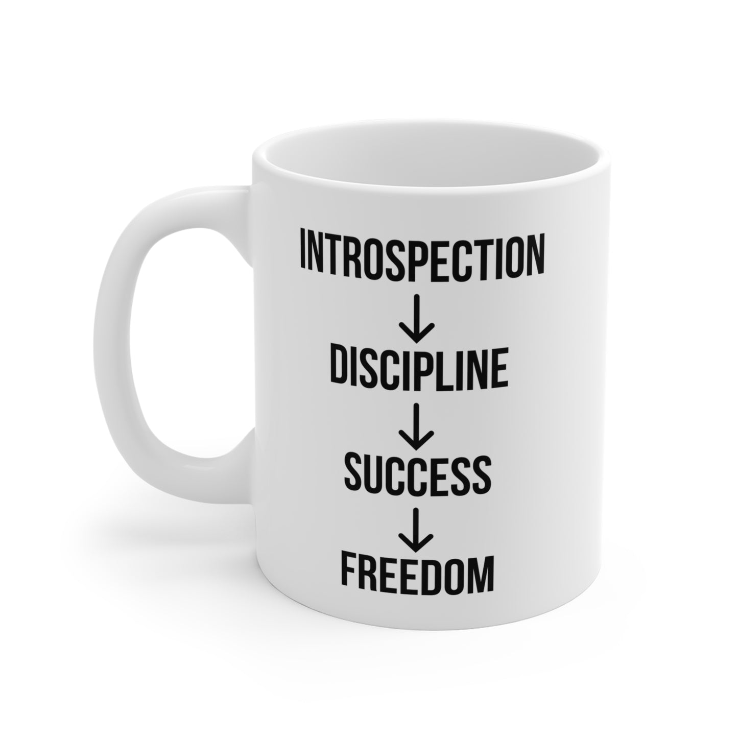 Introspection to Freedom - White Motivation Mug (CAD)
