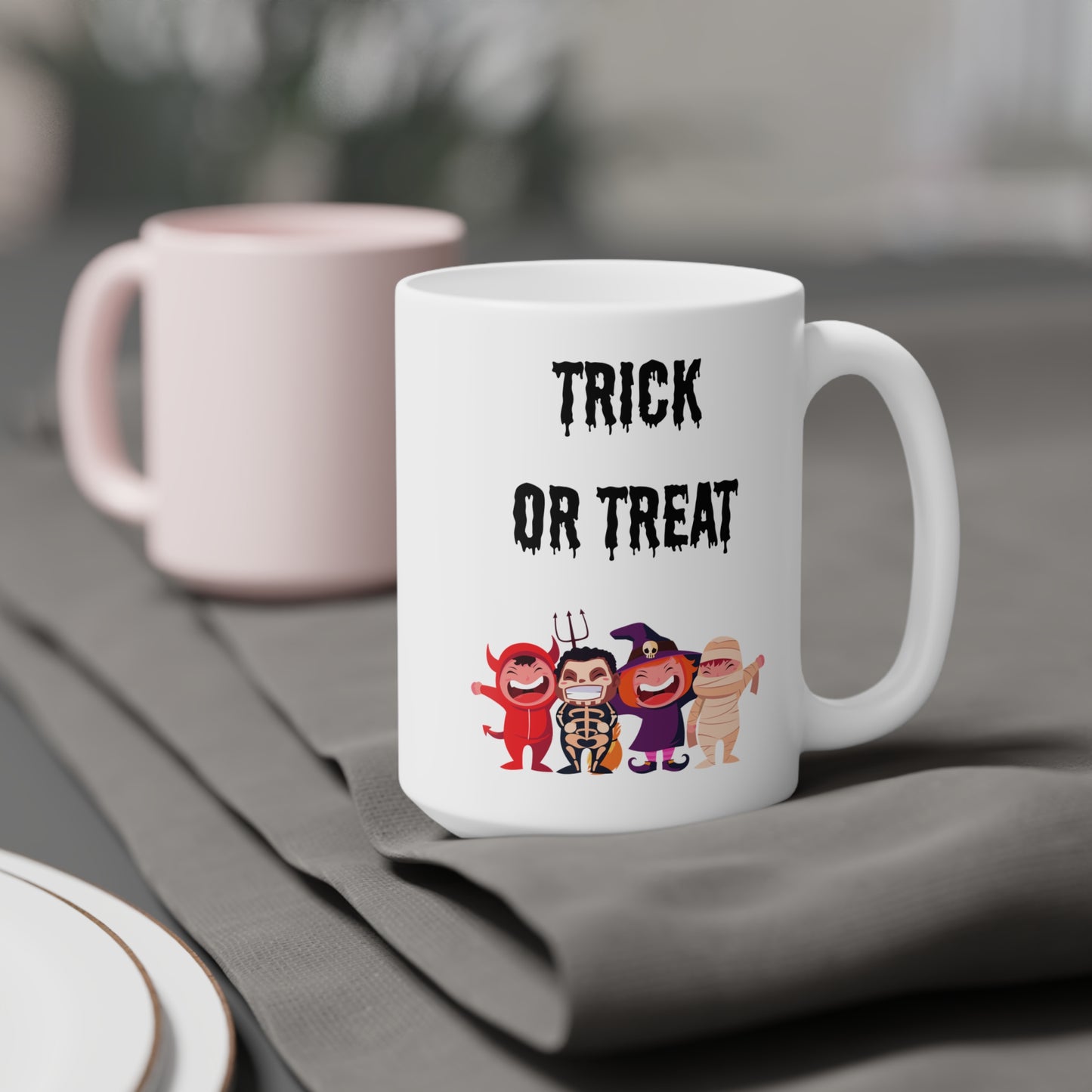 Trick or treat (1) - White Halloween Mug (CAD)