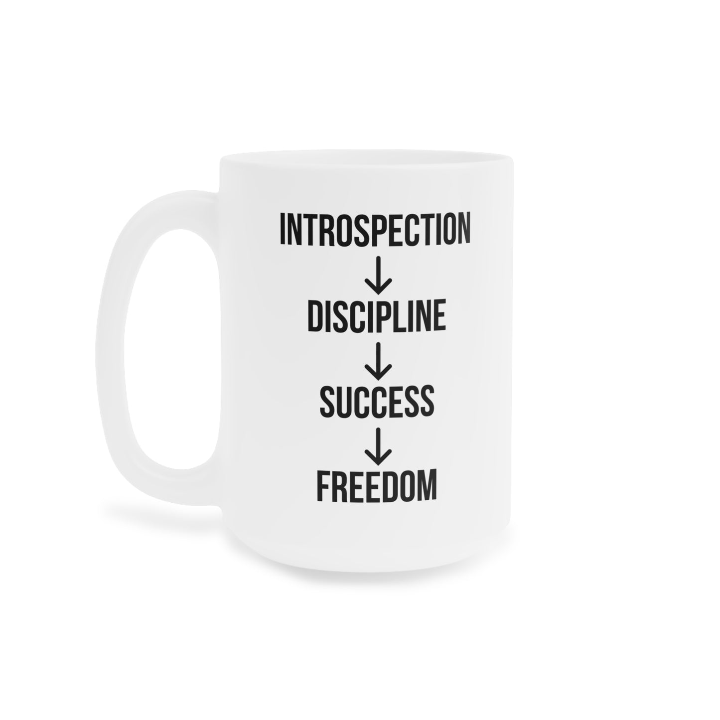 Introspection to Freedom - White Motivation Mug (CAD)