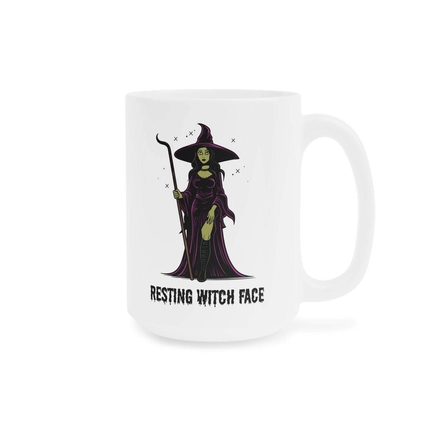 Resting witch face (1) - White Halloween Mug (CAD)