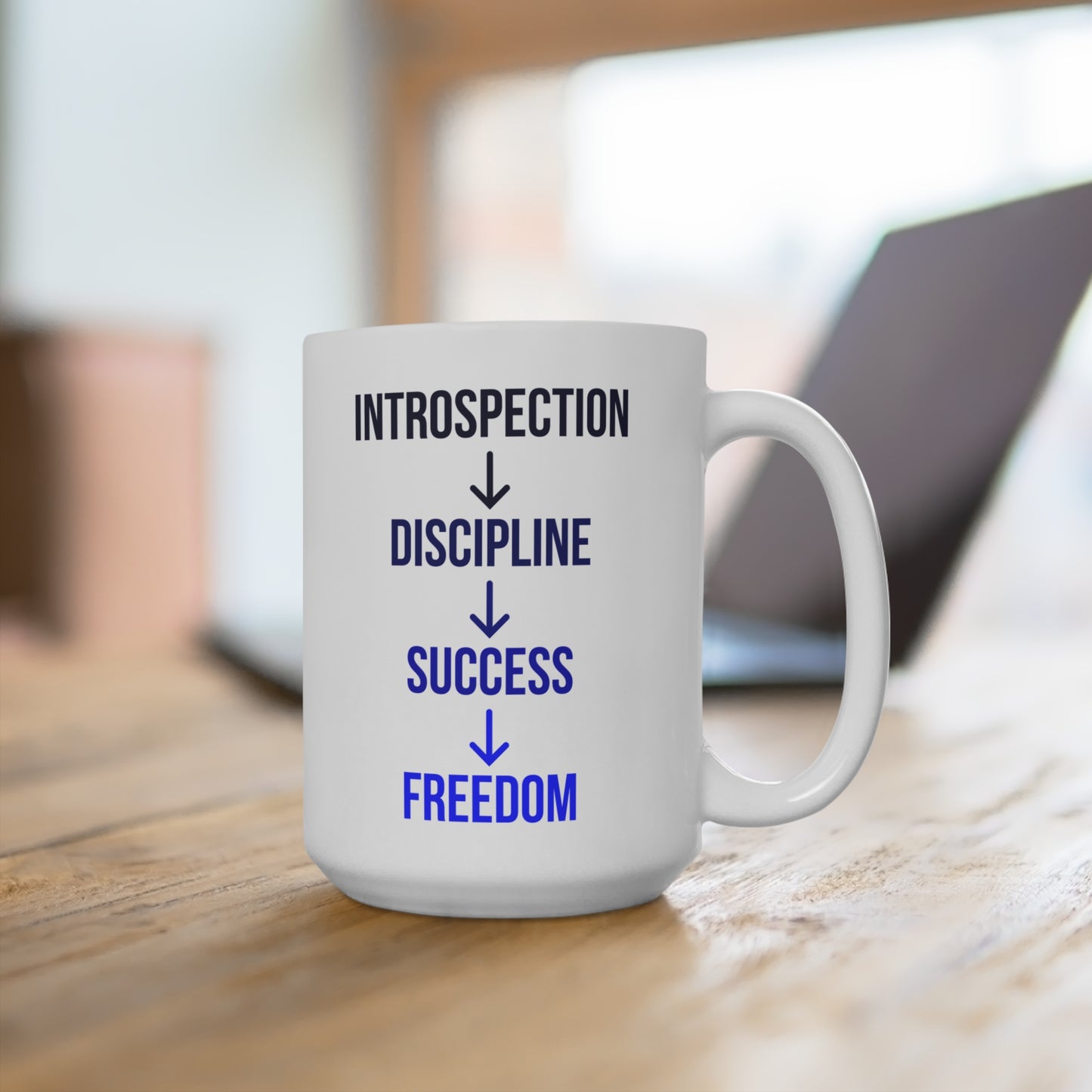 Introspection to Freedom (1) - White Motivation Mug (CAD)