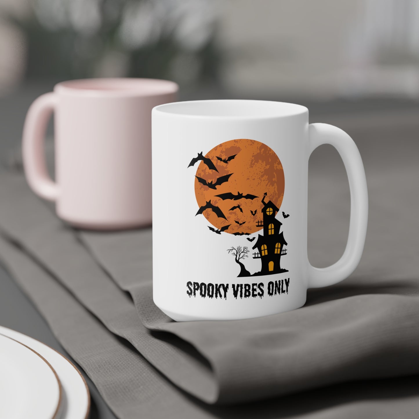Spooky vibes only (1) - White Halloween Mug (CAD)