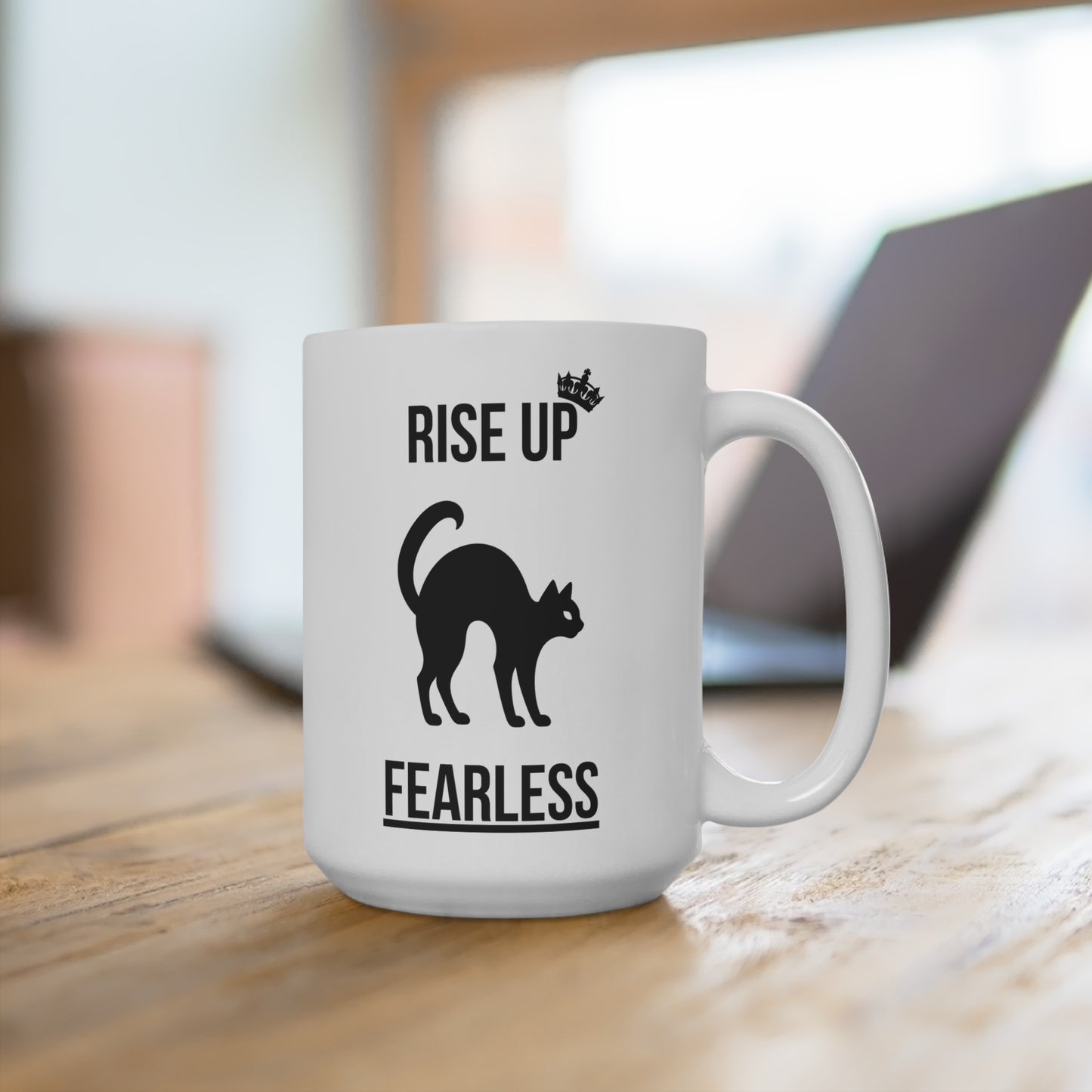 Rise up fearless (1) - White Halloween Mug (CAD)