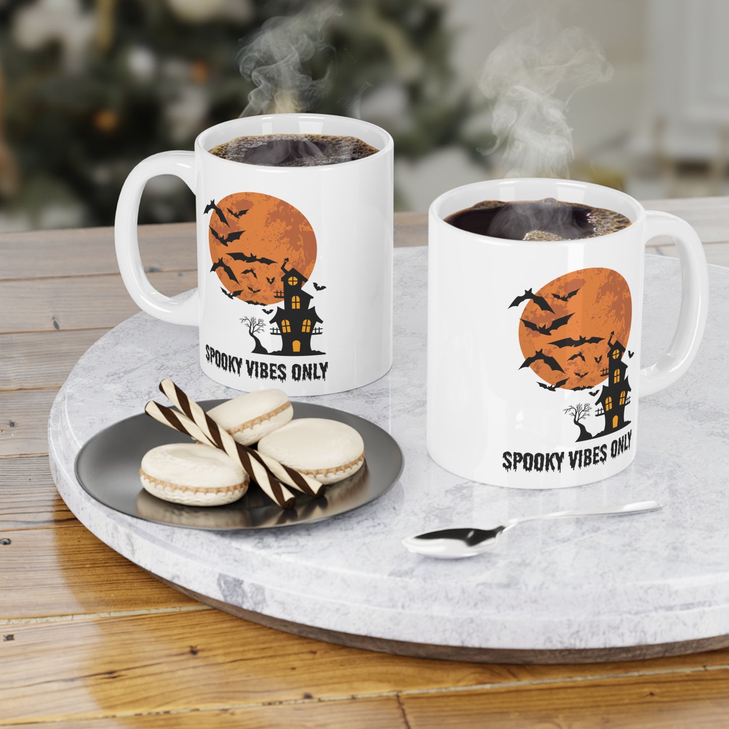 Spooky vibes only (1) - White Halloween Mug (CAD)