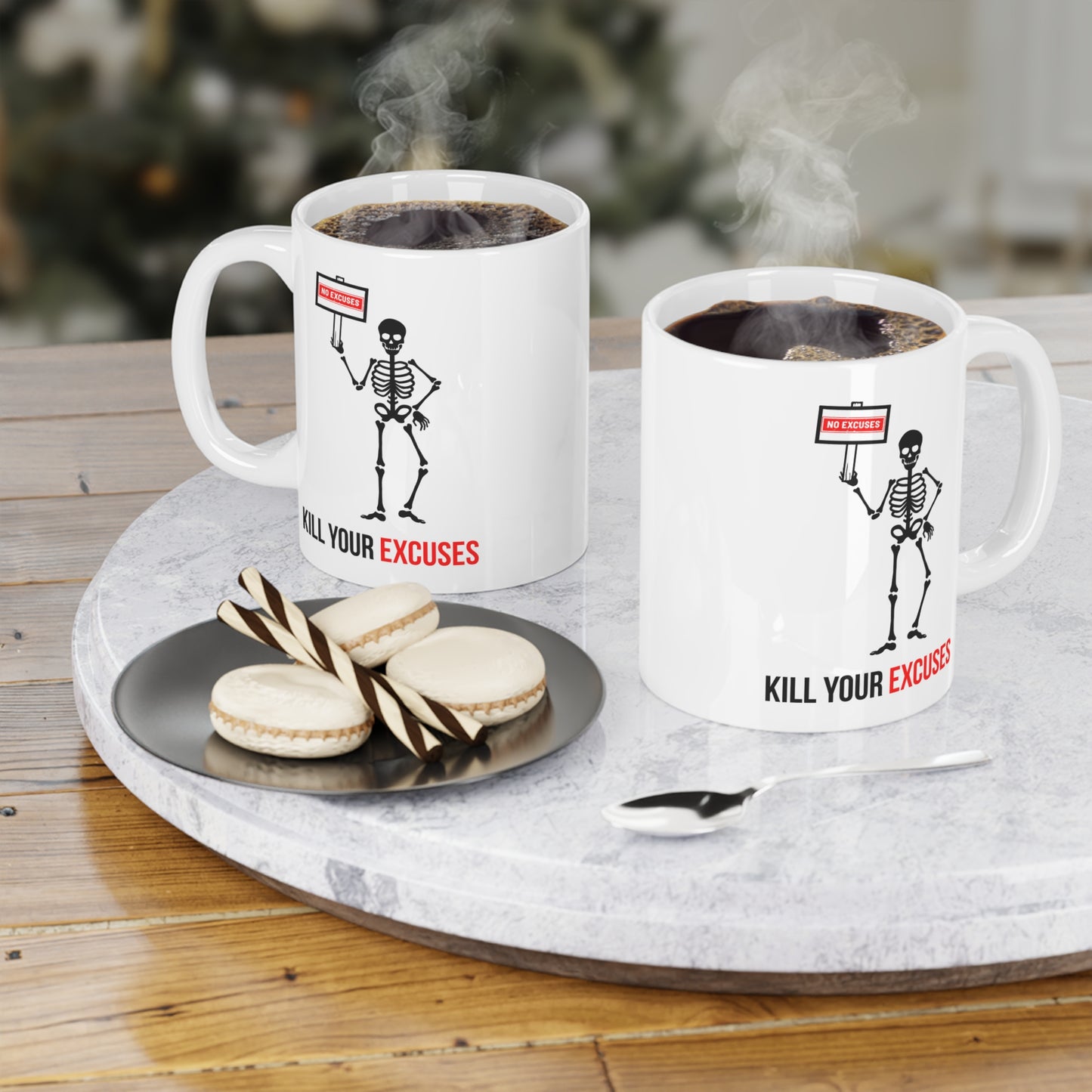 Kill your excuses (1) - White Halloween Mug (CAD)