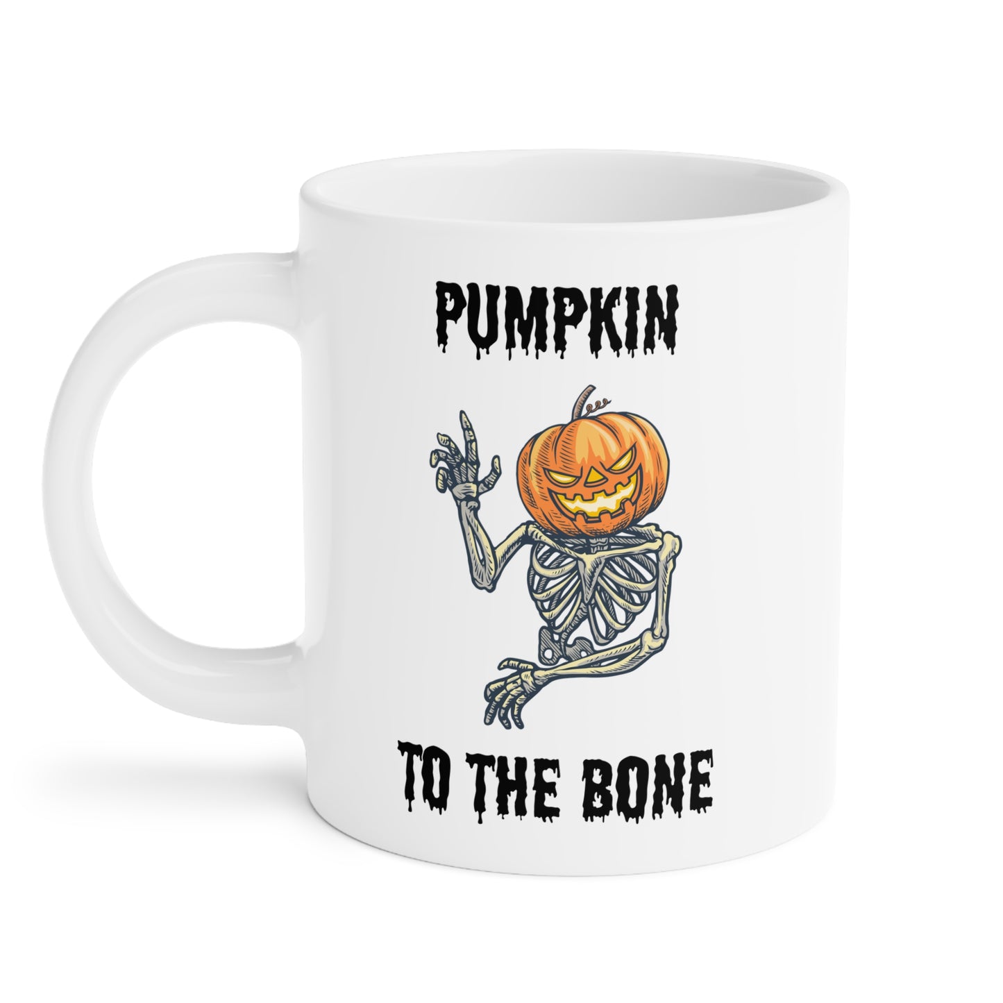 Pumpkin to the bone (1) - White Halloween Mug (CAD)