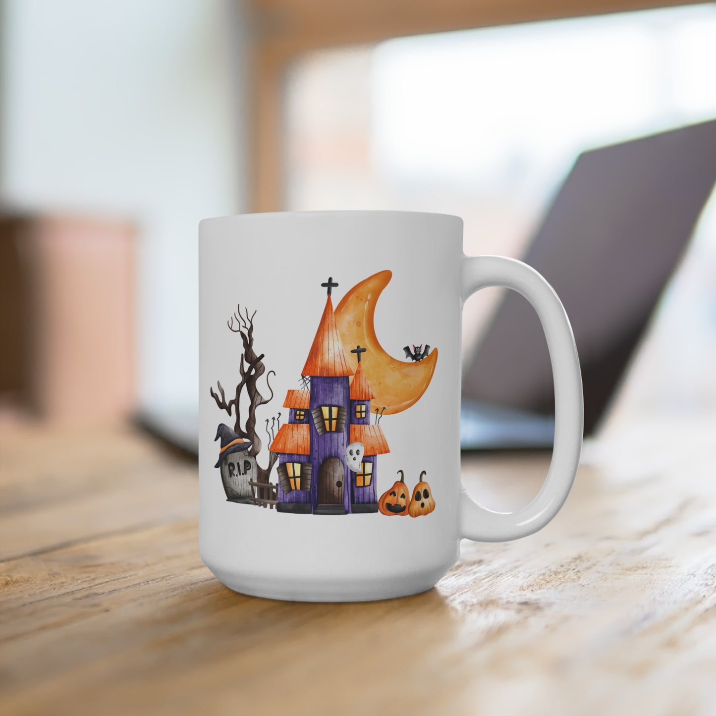 Halloween House (1) - White Halloween Mug (CAD)