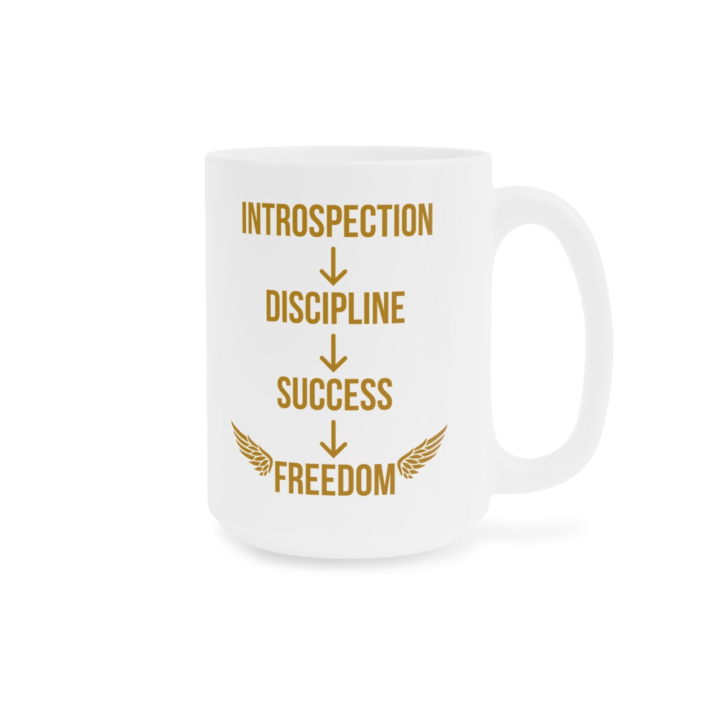 Introspection to Freedom (2) - White Motivation Mug (CAD)