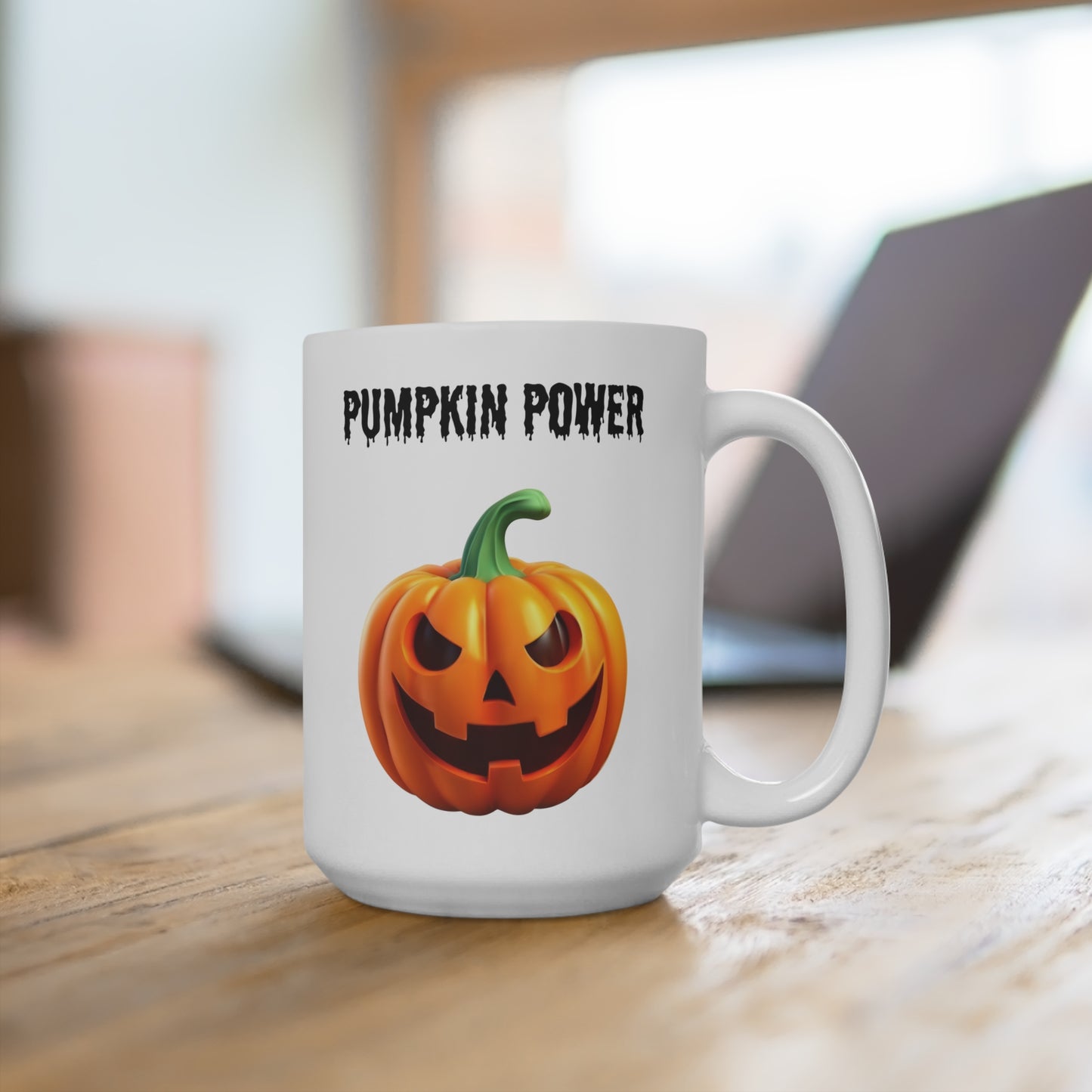 Pumpkin power (1) - White Halloween Mug (CAD)