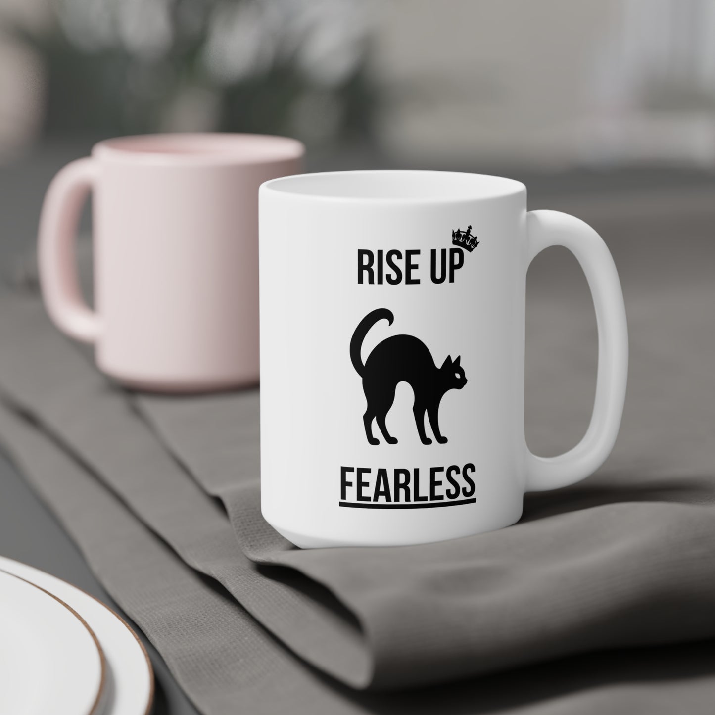 Rise up fearless (1) - White Halloween Mug (CAD)