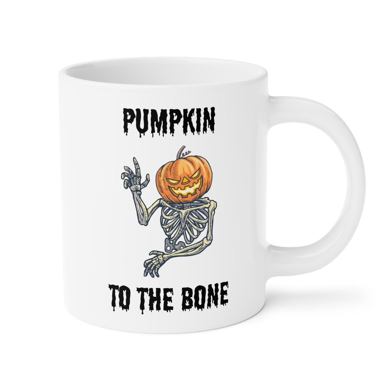 Pumpkin to the bone (1) - White Halloween Mug (CAD)
