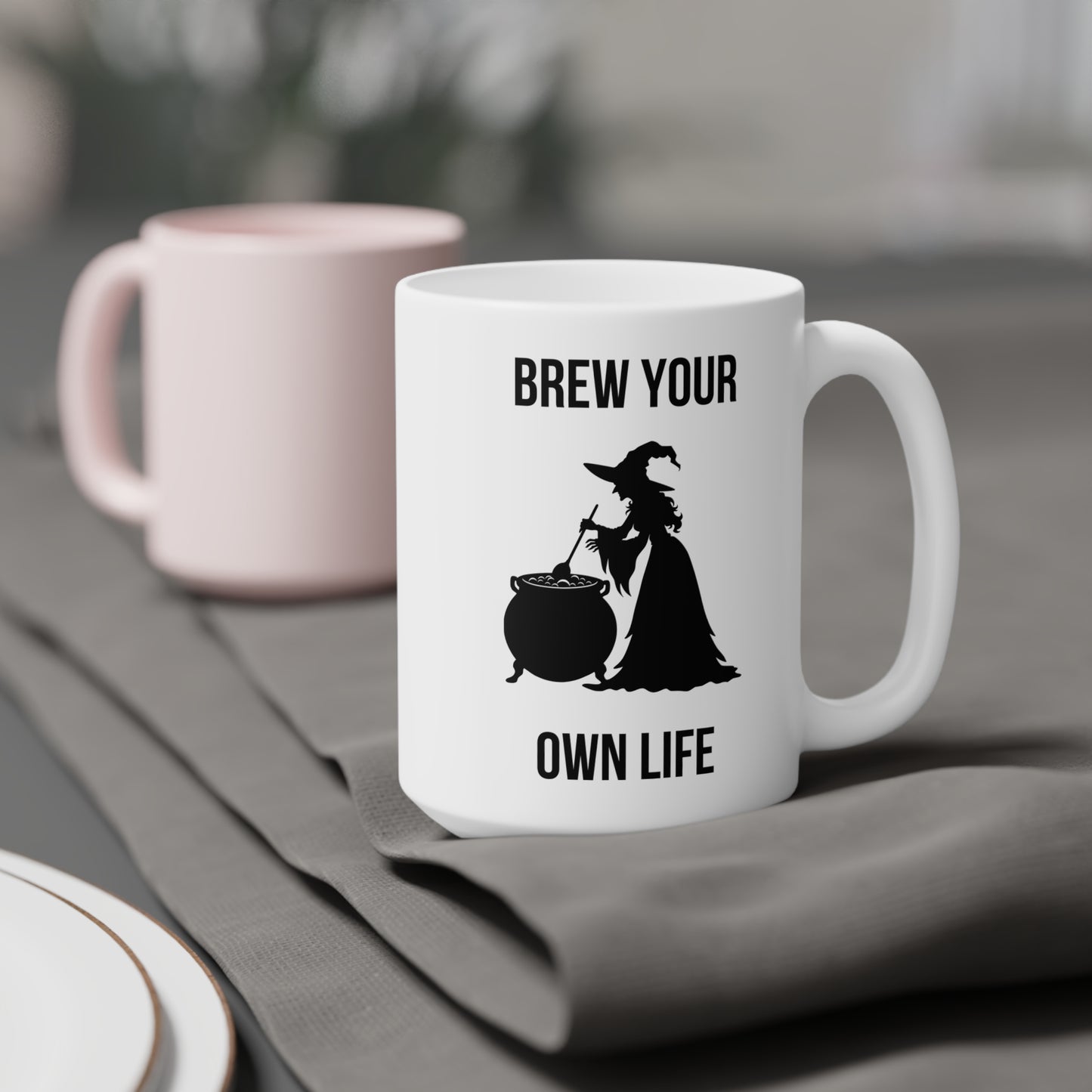 Brew your own life (2) - White Halloween Mug (CAD)