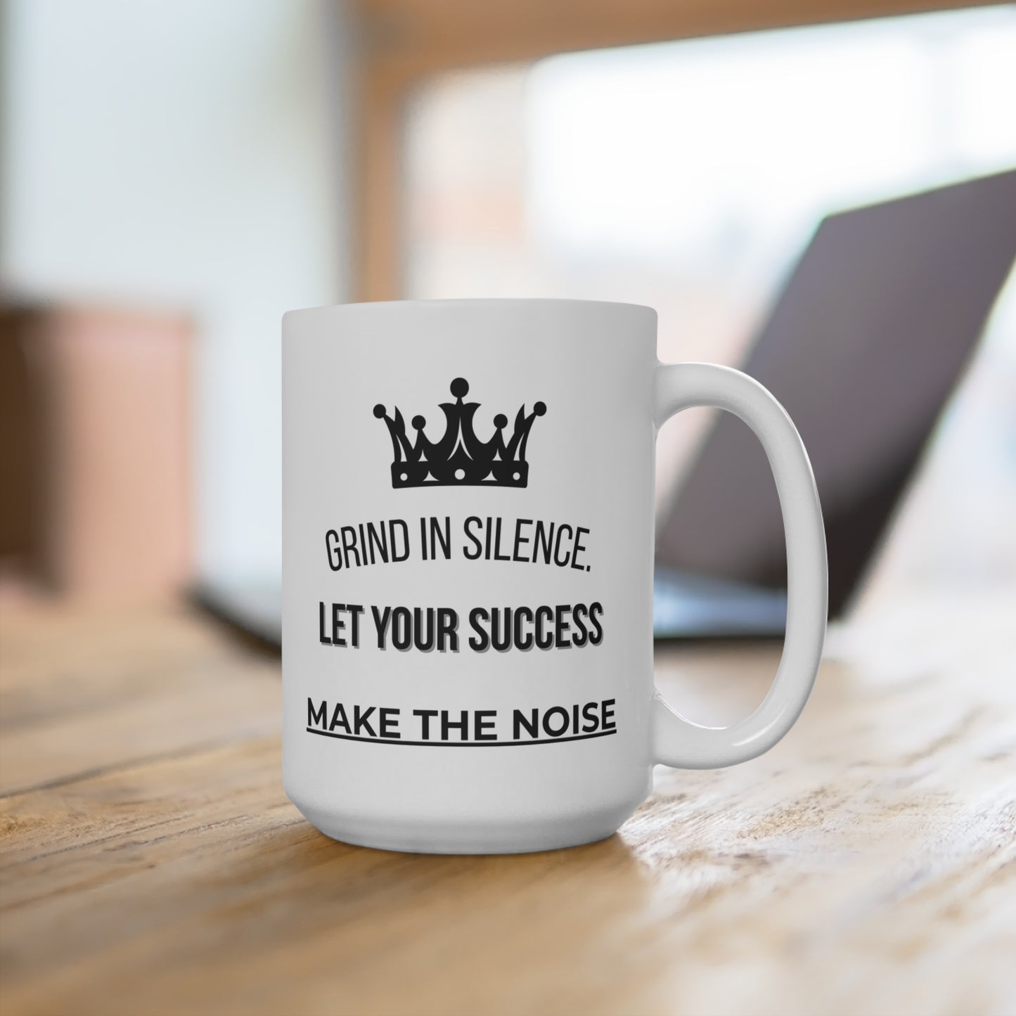 Grind Silence. Success Noise (3) - White Motivation Mug (CAD)