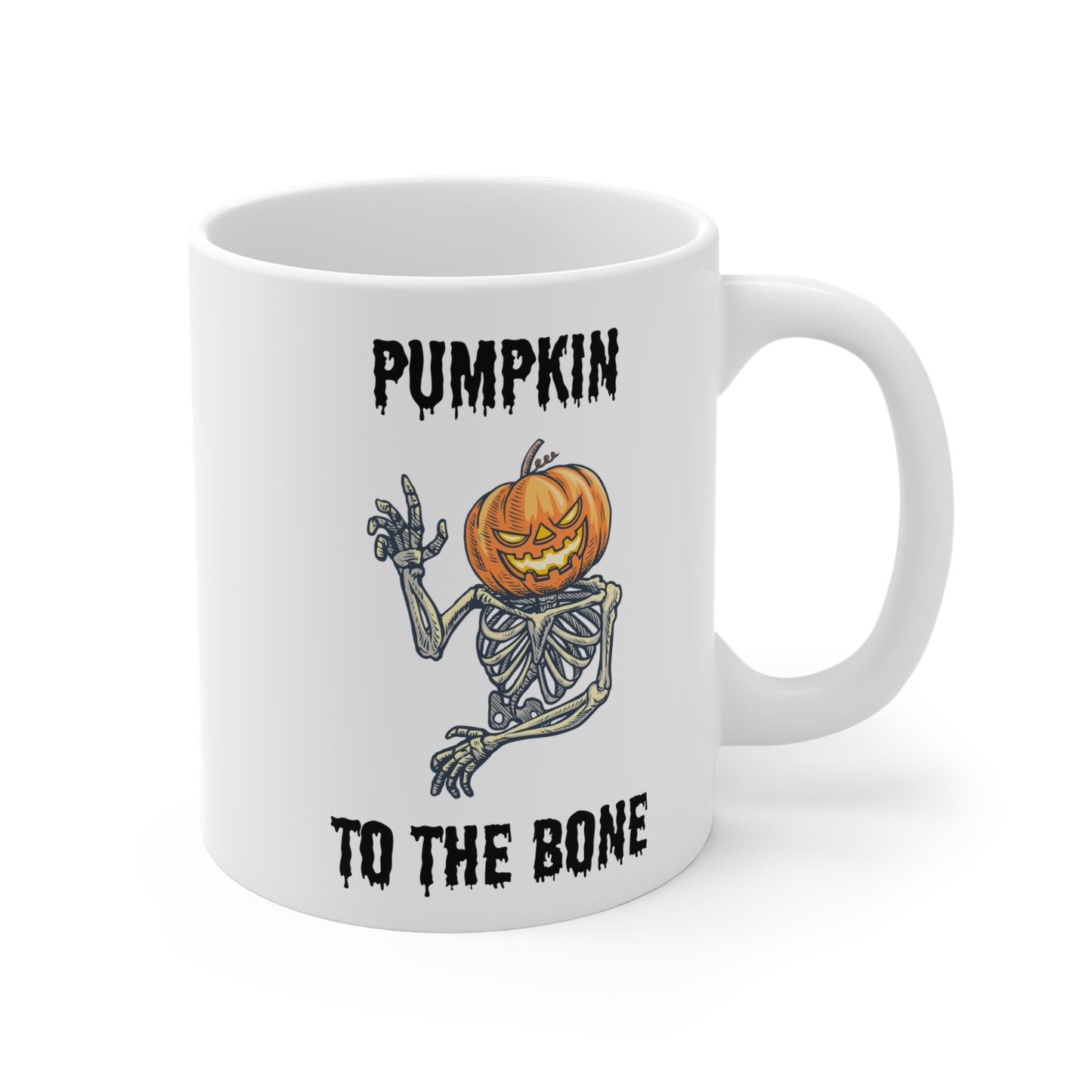 Pumpkin to the bone (1) - White Halloween Mug (CAD)