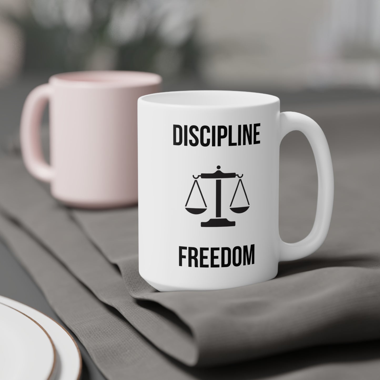 Discipline Equals Freedom (4) - White Motivation Mug (CAD)