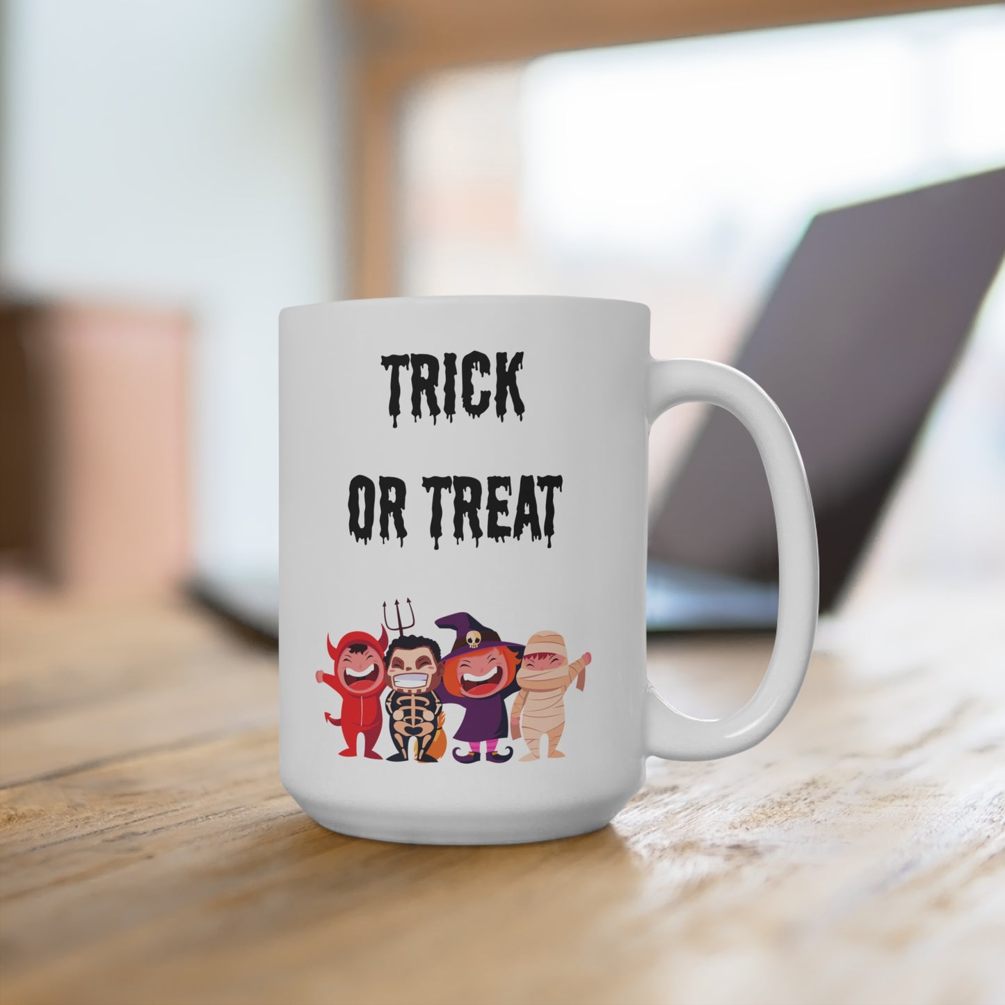 Trick or treat (1) - White Halloween Mug (CAD)