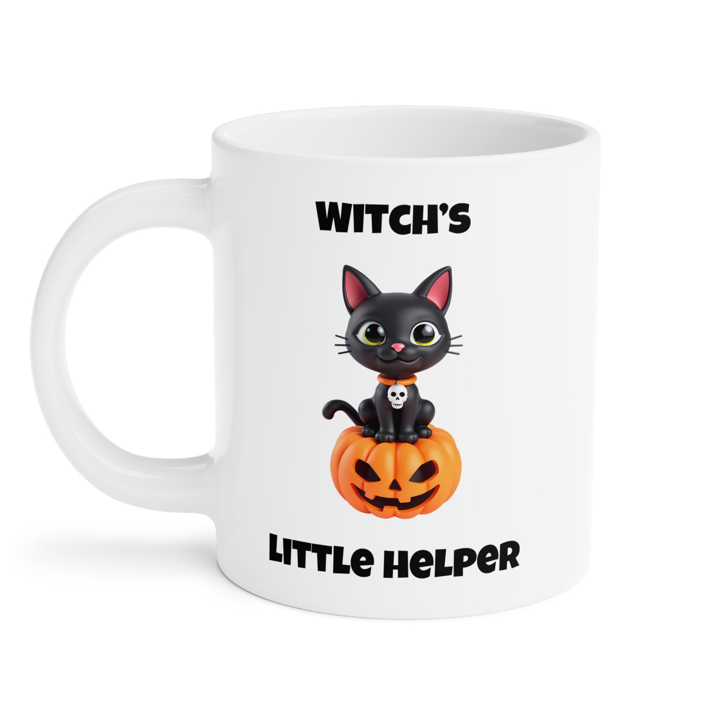 Witch's little helper (1) - White Halloween Mug (CAD)