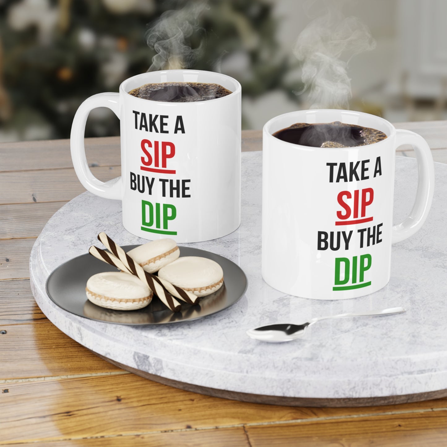 Take a Sip, Buy The Dip (2) - White Trading Mug (CAD)