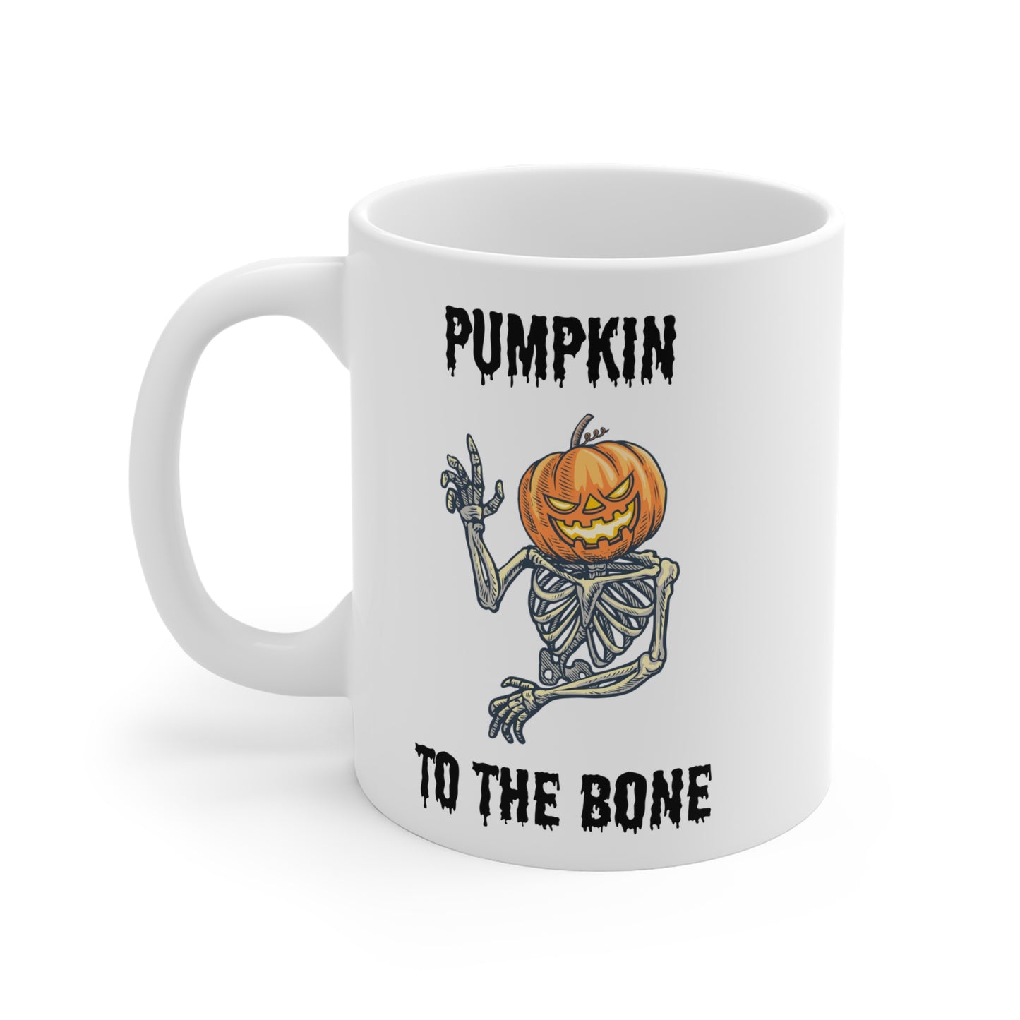 Pumpkin to the bone (1) - White Halloween Mug (CAD)