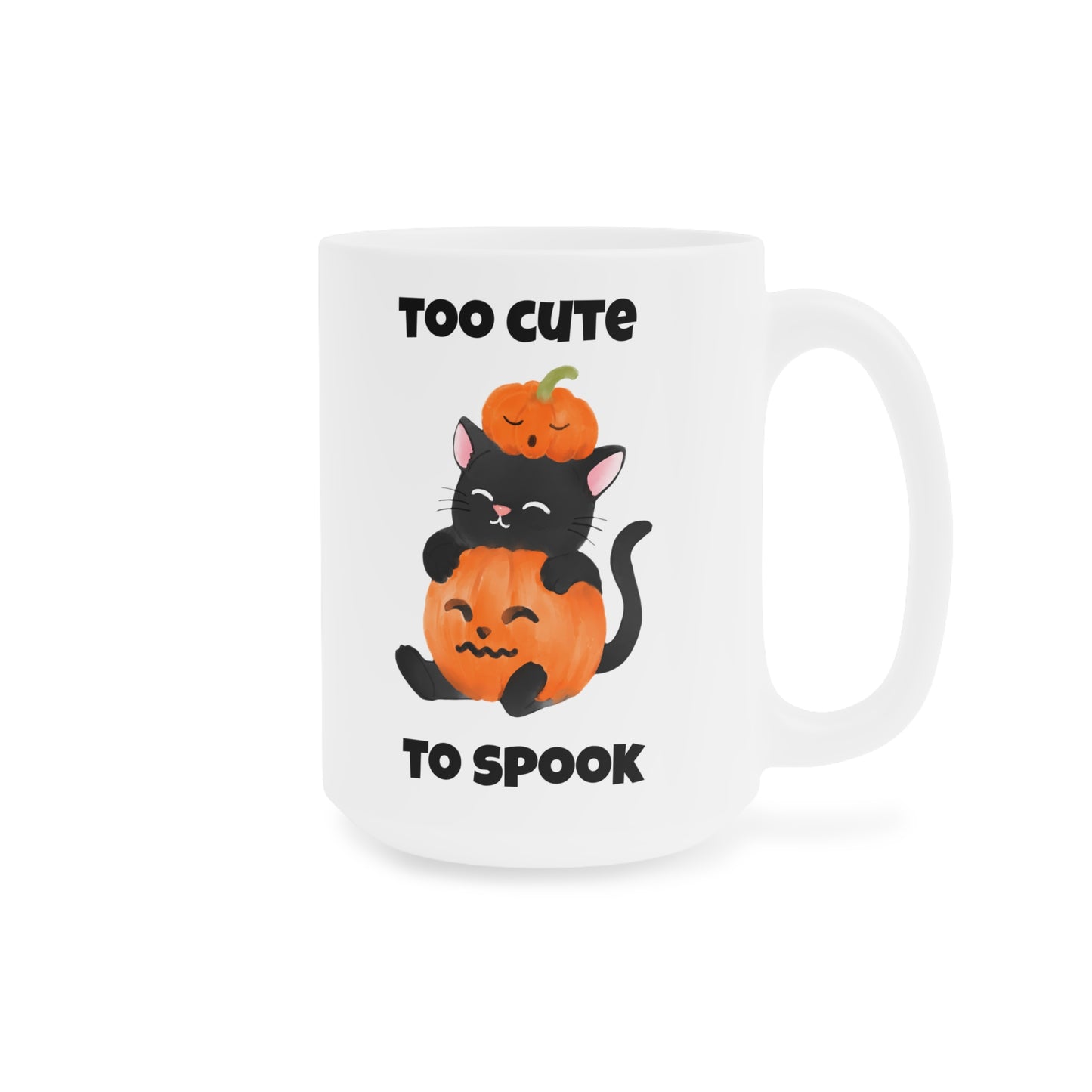 Too cute to spook (1) - White Halloween Mug (CAD)