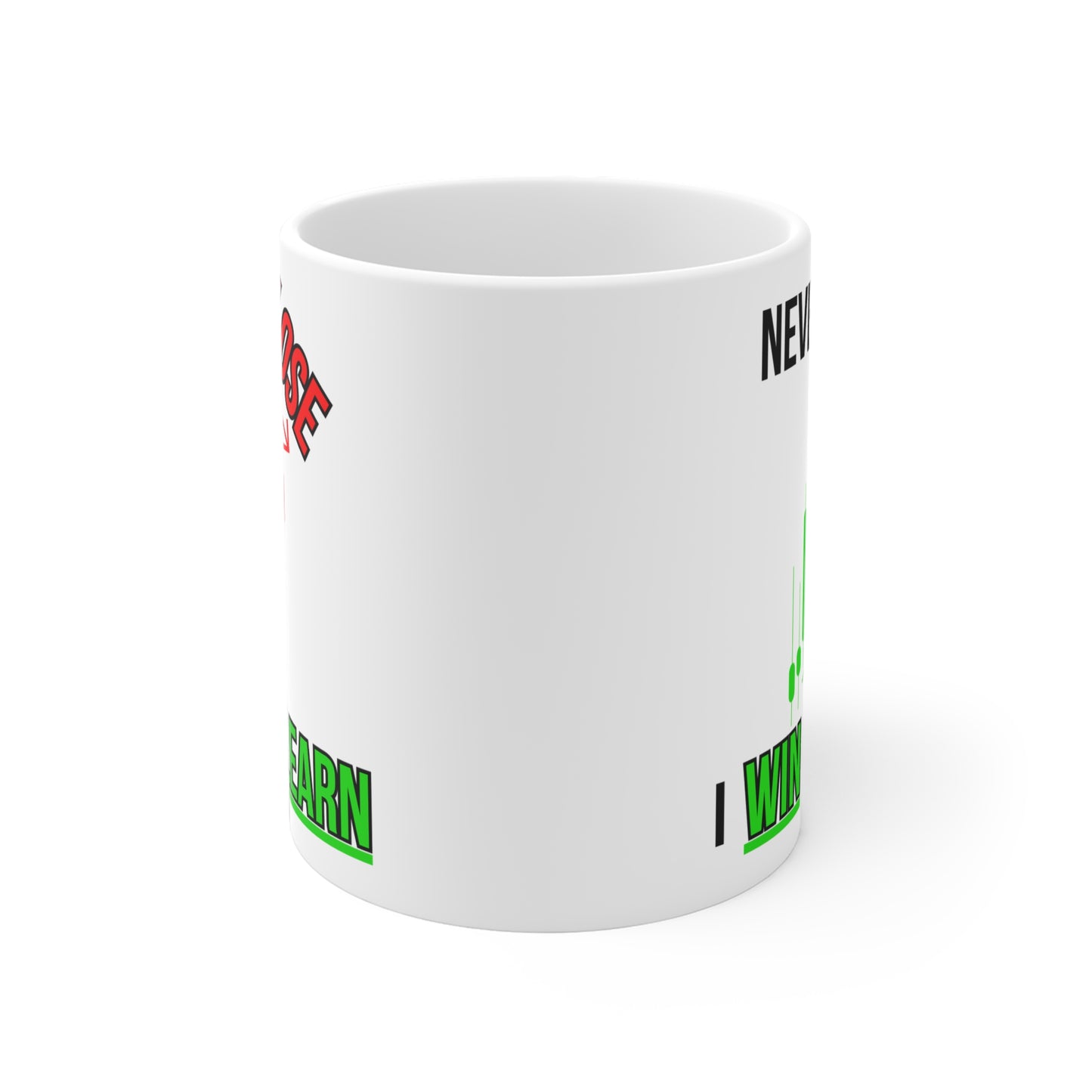Never Lose, I Win or Learn - White Trading Mug (CAD)
