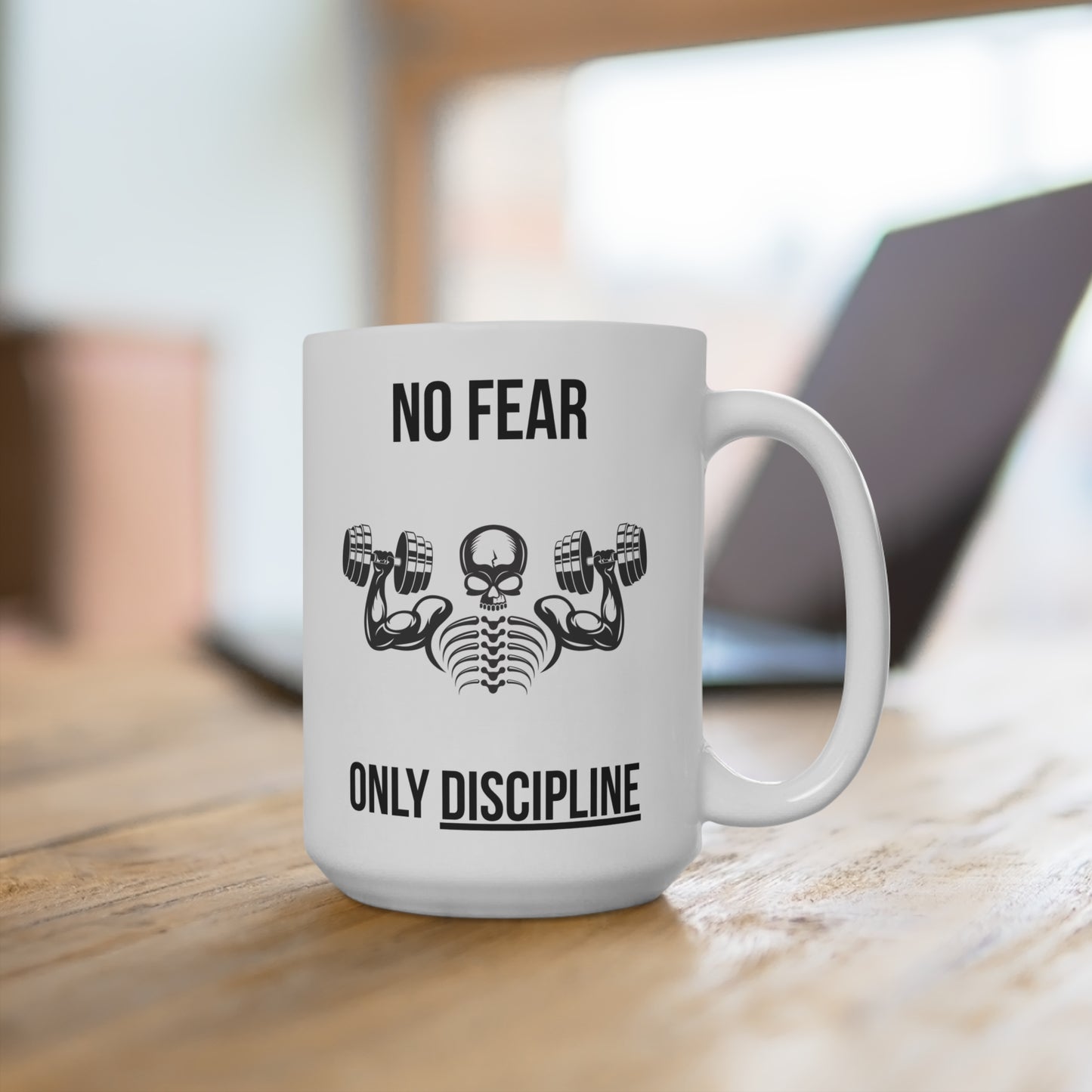 No fear, only discipline - White Halloween Mug (CAD)