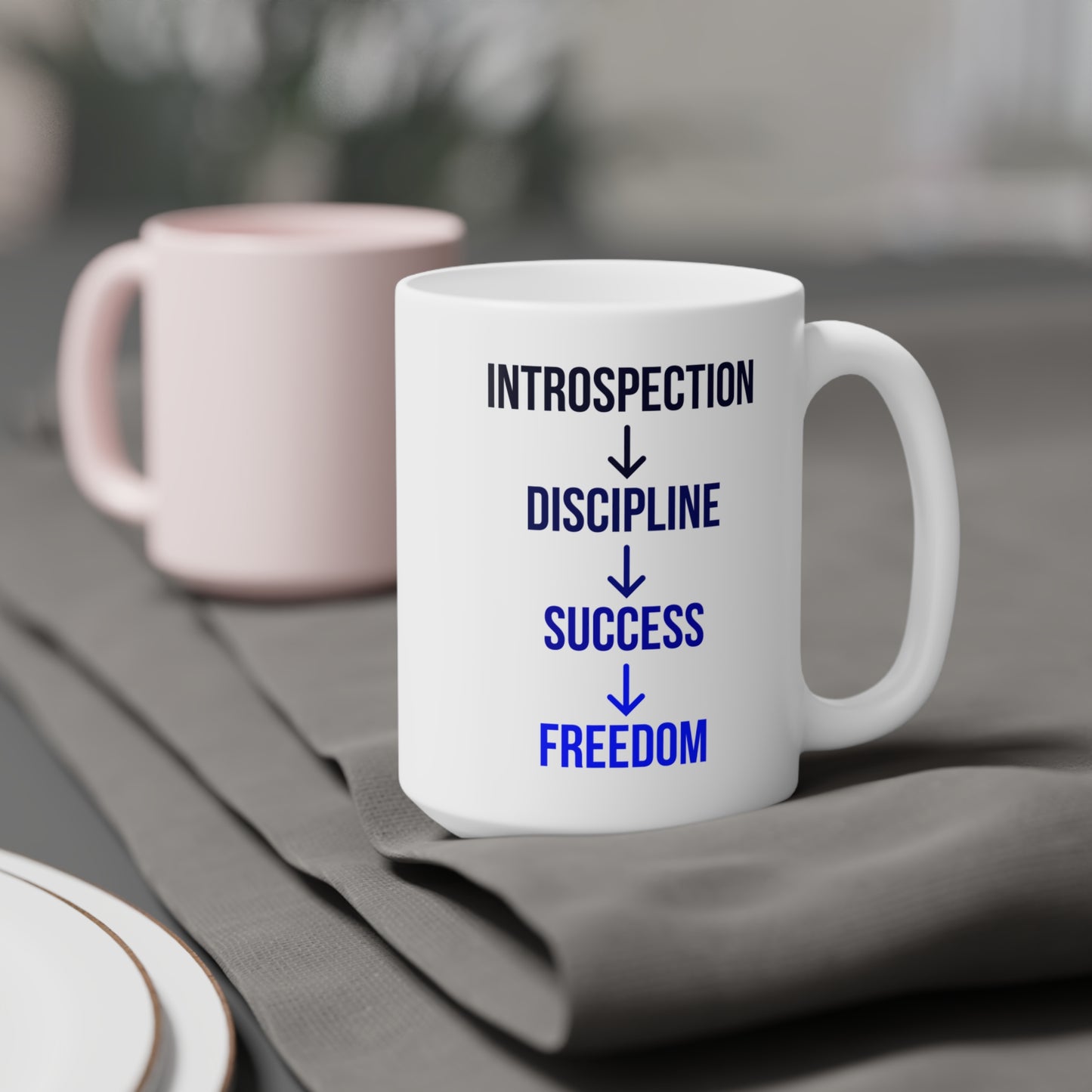 Introspection to Freedom (1) - White Motivation Mug (CAD)