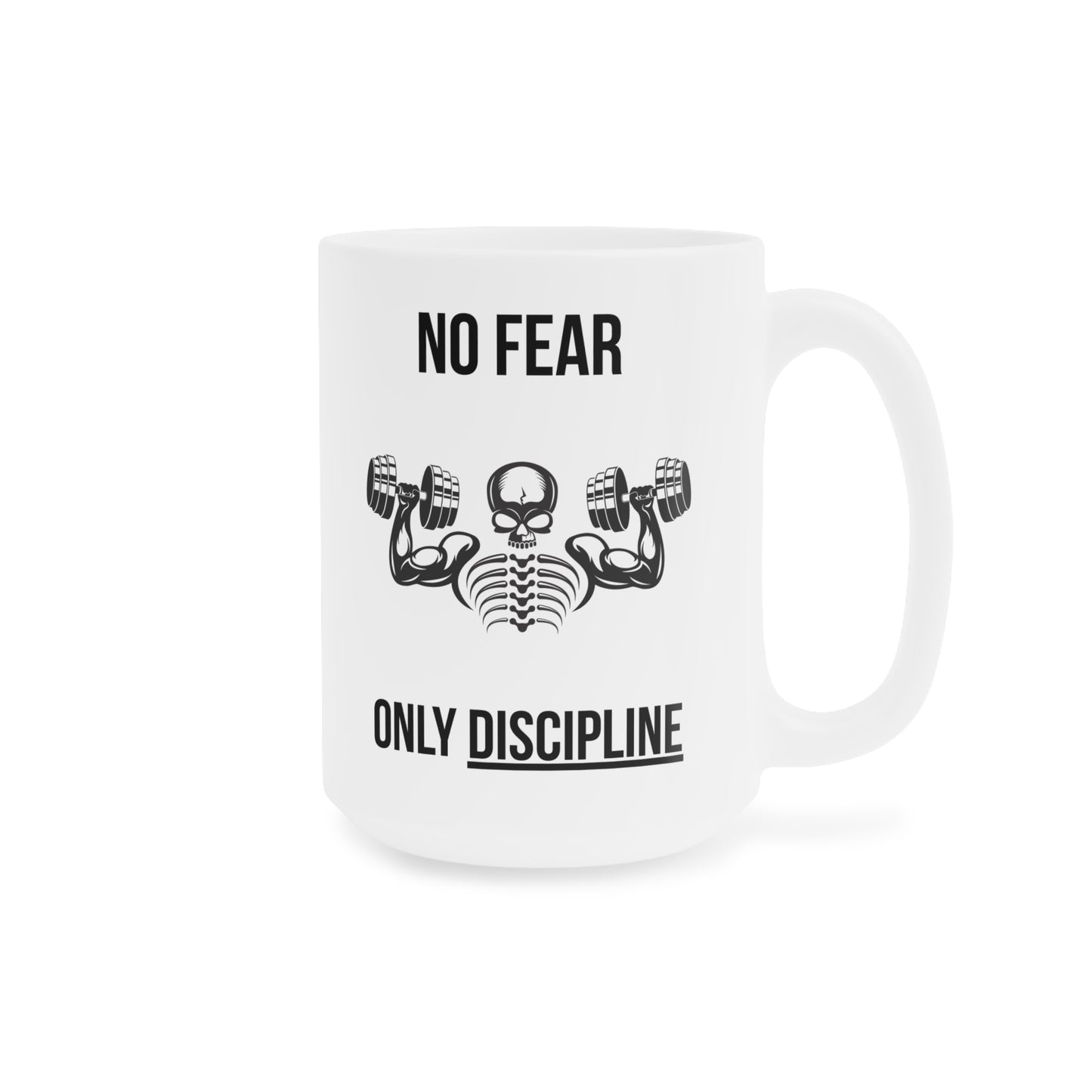 No fear, only discipline - White Halloween Mug (CAD)