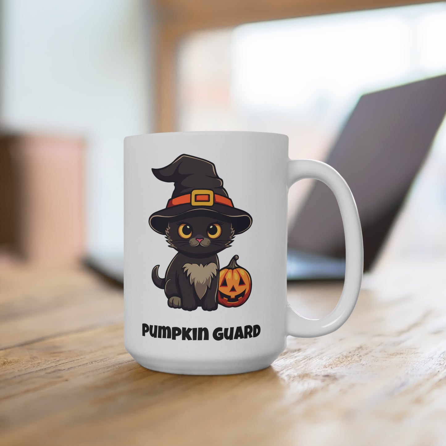 Pumpkin guard (1) - White Halloween Mug (CAD)