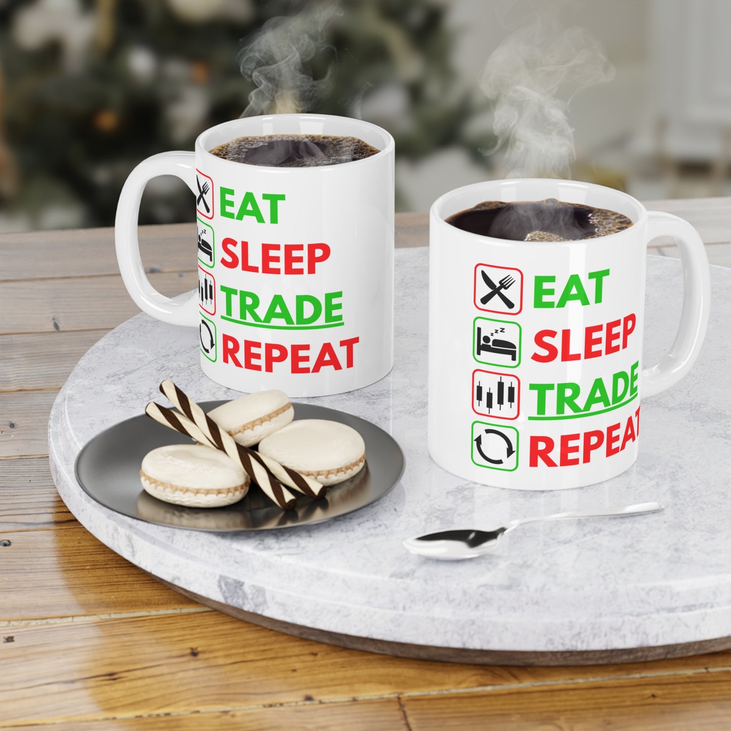 Eat Sleep Trade Repeat (1) - White Trading Mug (CAD)