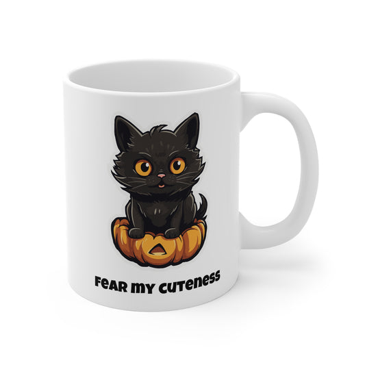 Fear my cuteness (1) - White Halloween Mug (CAD)
