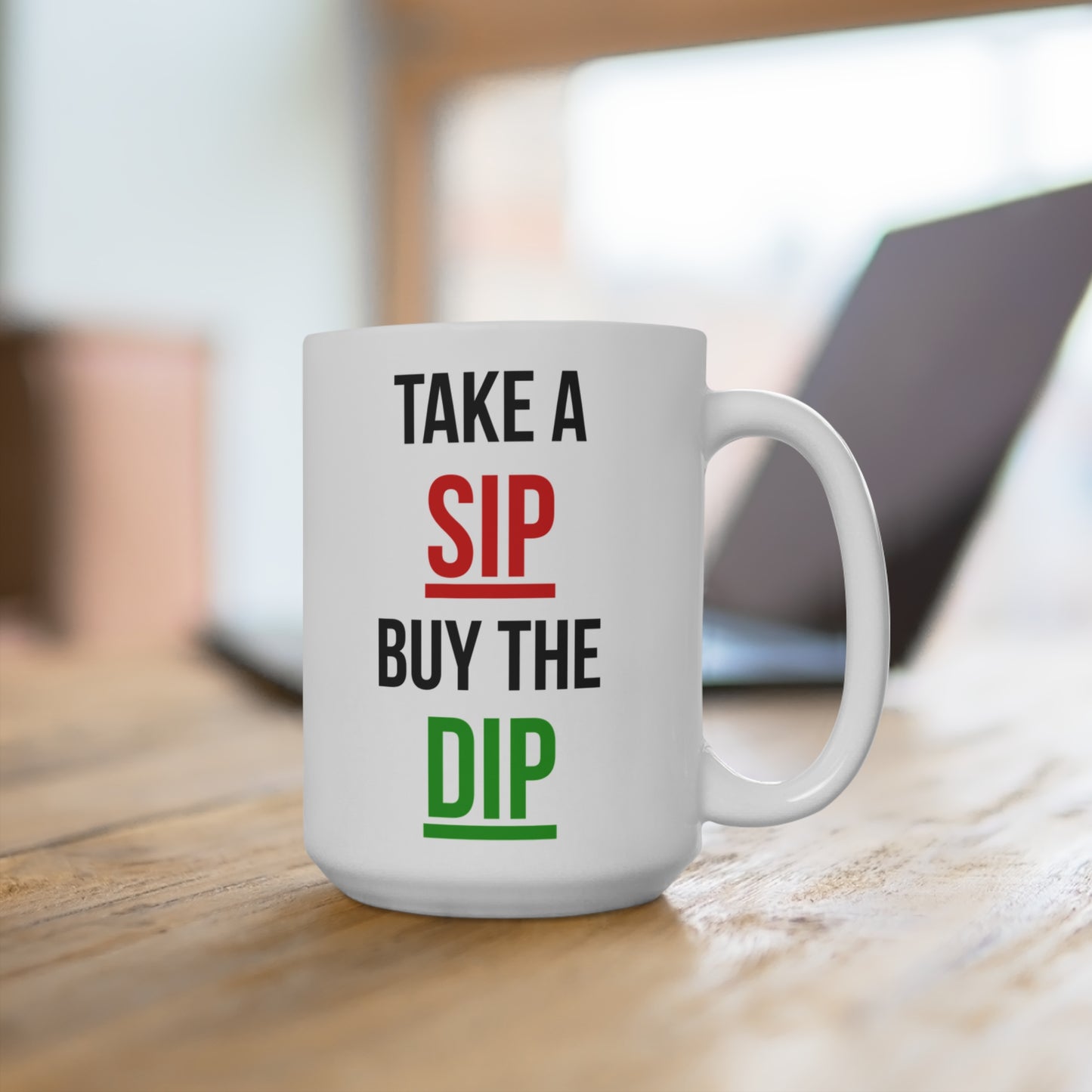 Take a Sip, Buy The Dip (2) - White Trading Mug (CAD)