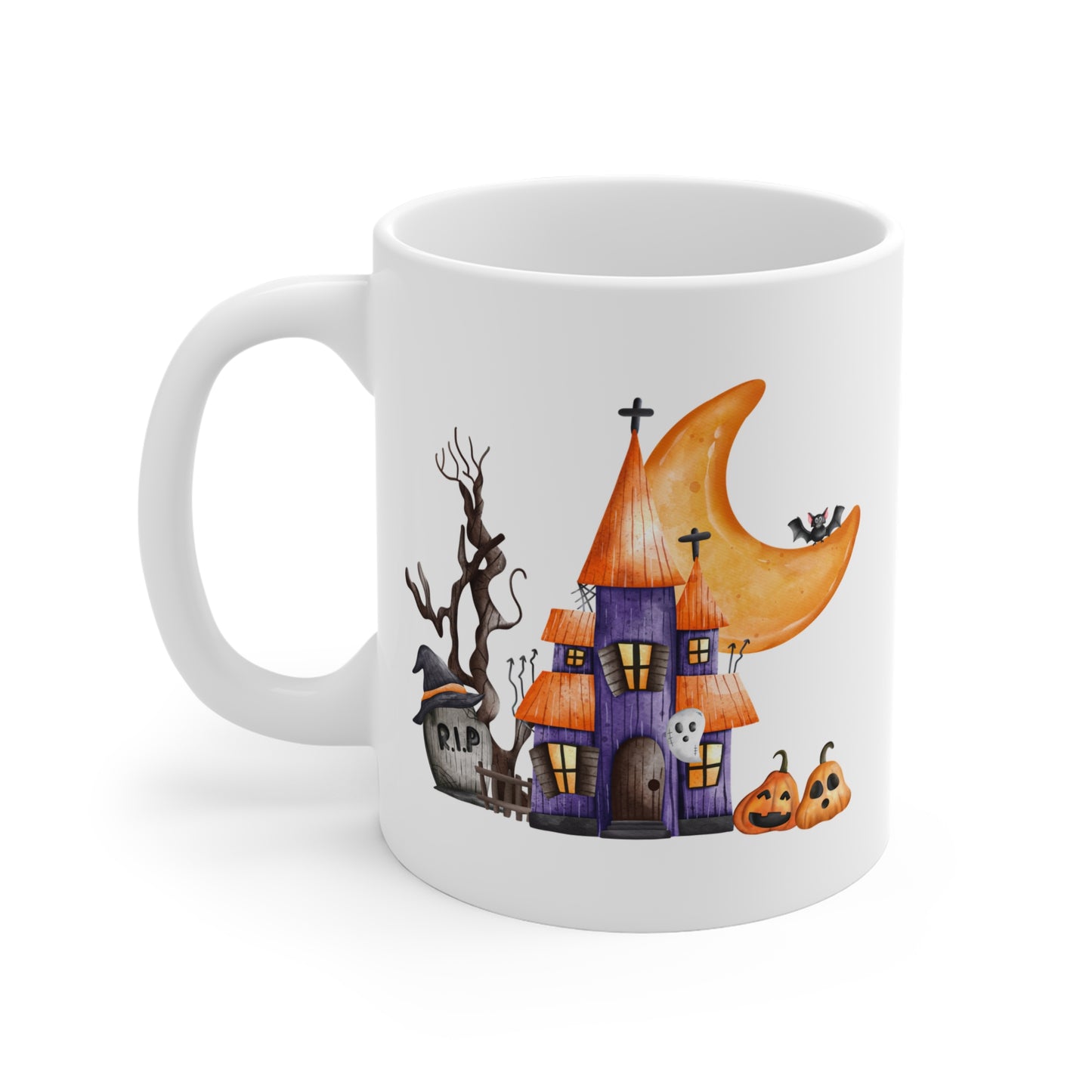 Halloween House (1) - White Halloween Mug (CAD)